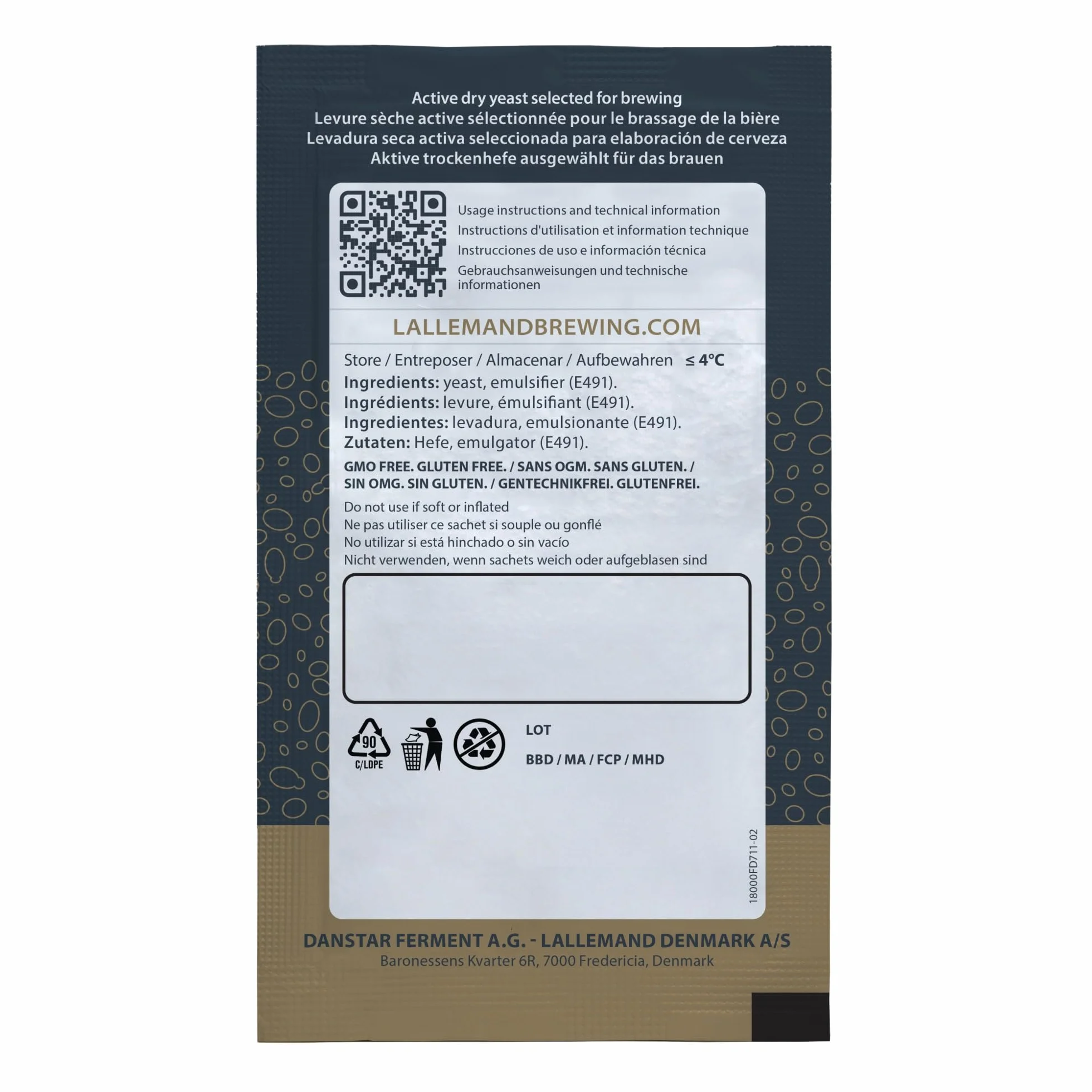 LalBrew Levadura de Cerveza VOSS Kveik - Hacer Cerveza en Casa - 2 Sobres de 11 g - Saccharomyces cerevisiae - Vendido por CAPYBARA Distributors Inc.