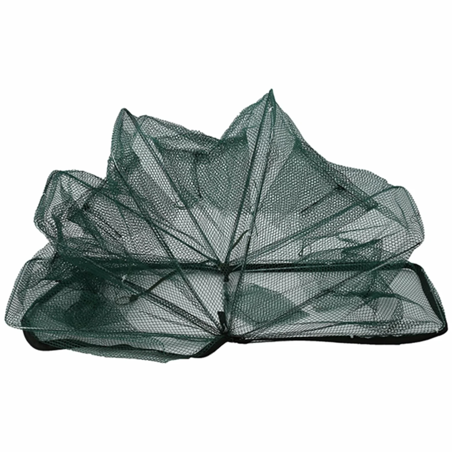 Red de Trampas para Cebo de Pesca Automática 6/12 Agujeros Nylon Plegable Jaula para Camarones Cangrejo