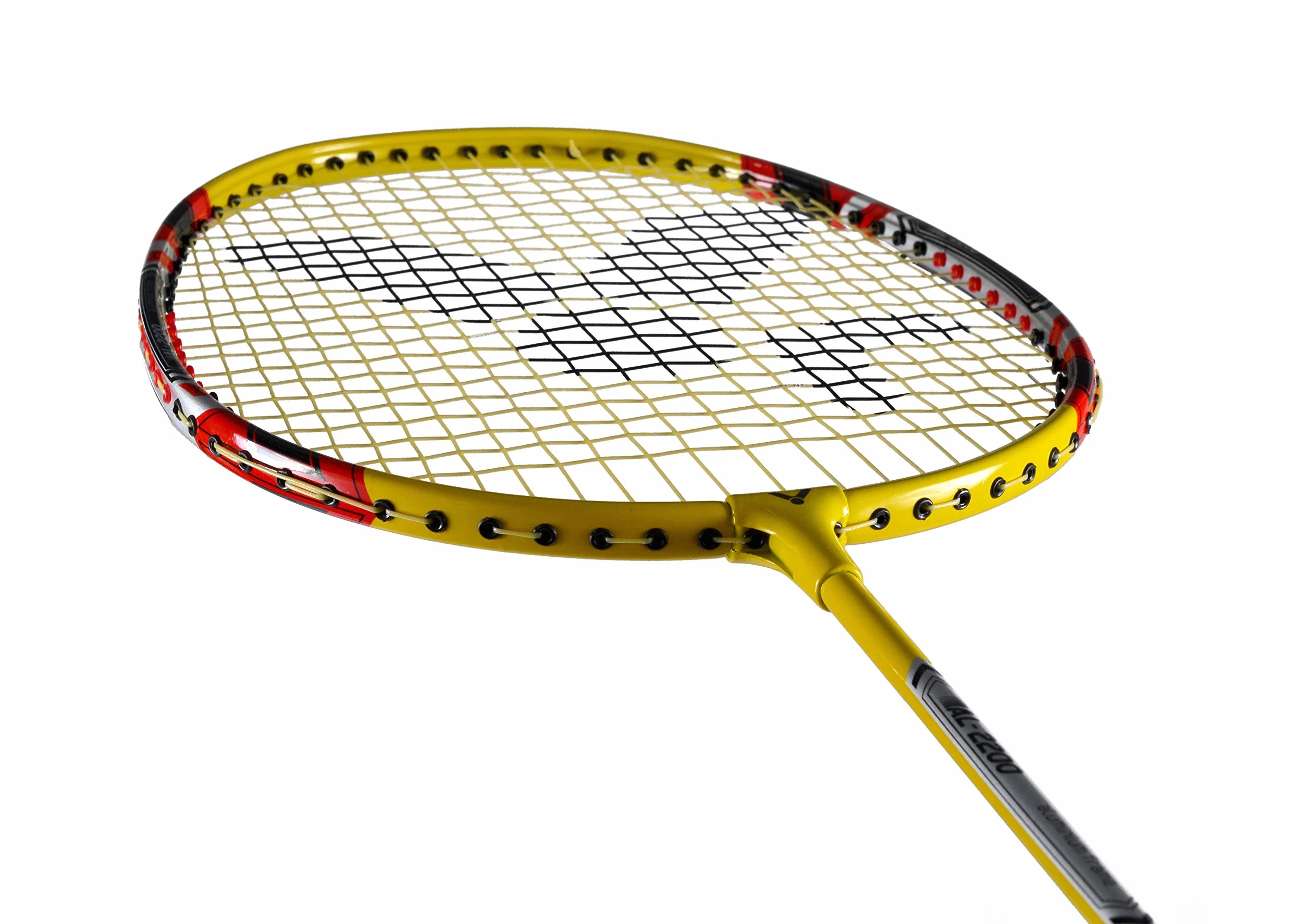 Victor AL 2200 Badminton Racket Yellow Single Set with Shuttlecock Carry Bag
