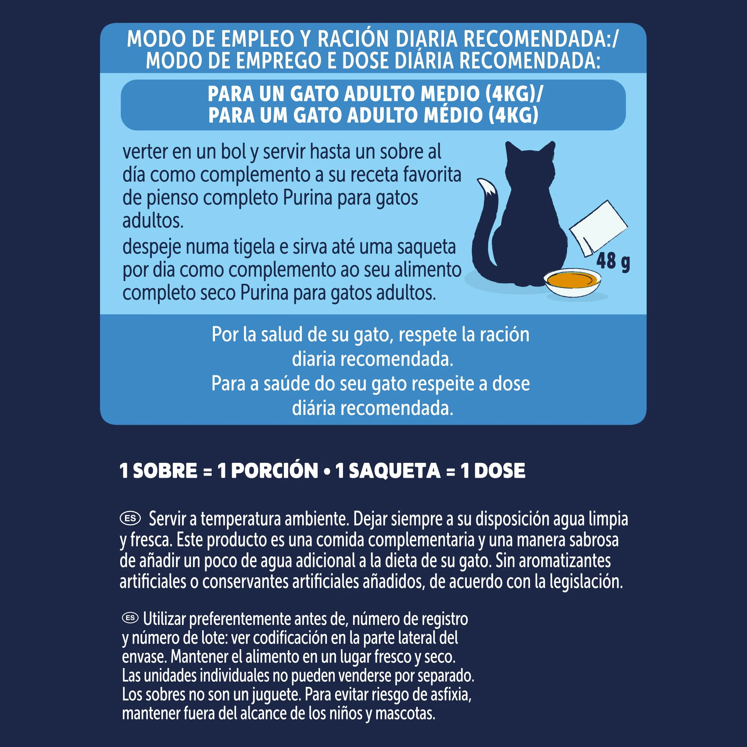 PURINA® FELIX® Soup Time Original con Bacalao 48 Unidades x 48gr