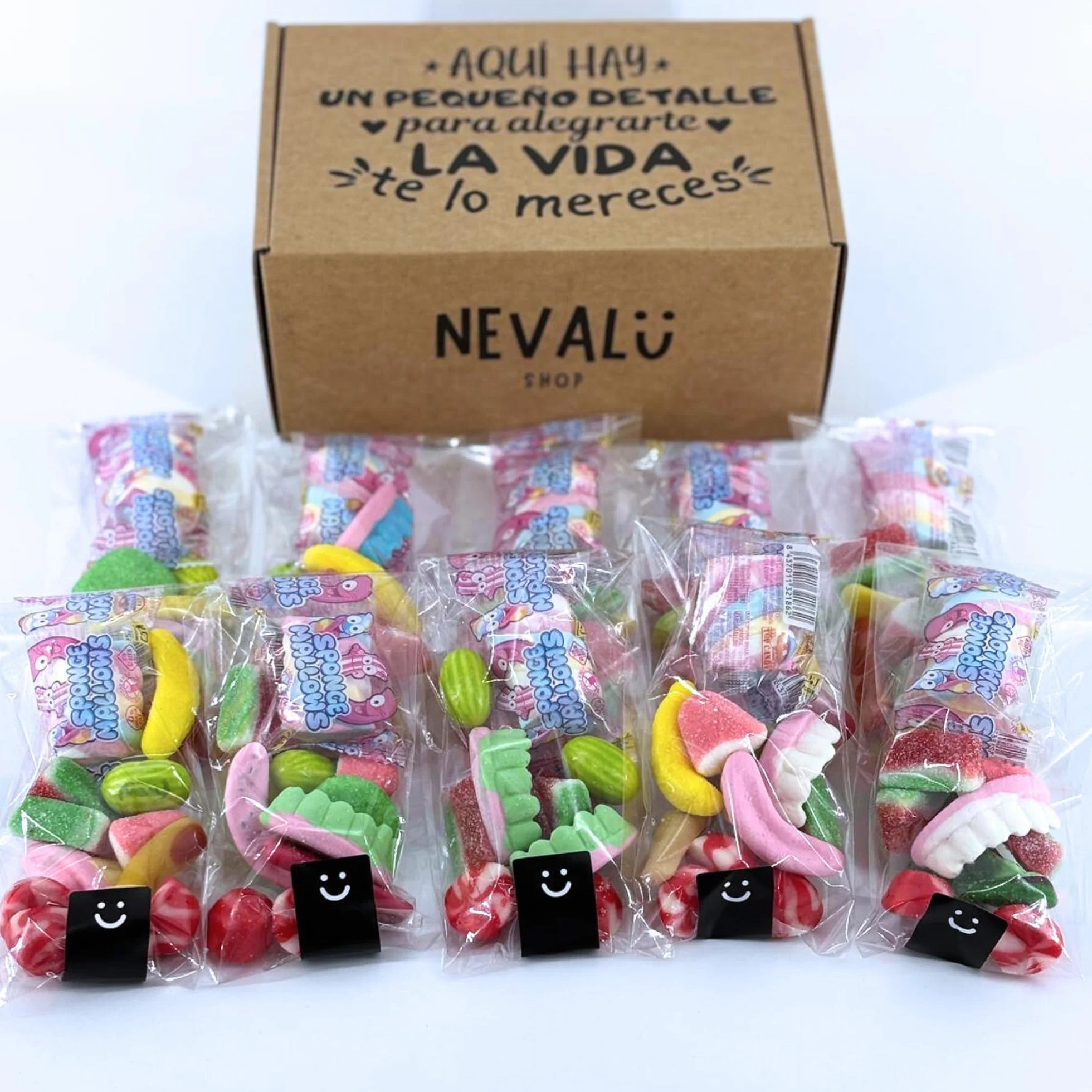 Bolsas Preparadas De Gominolas Variadas / 100 Golosinas en 10 Bolsitas Listas Para Celebración/Detalle de Cumpleaños