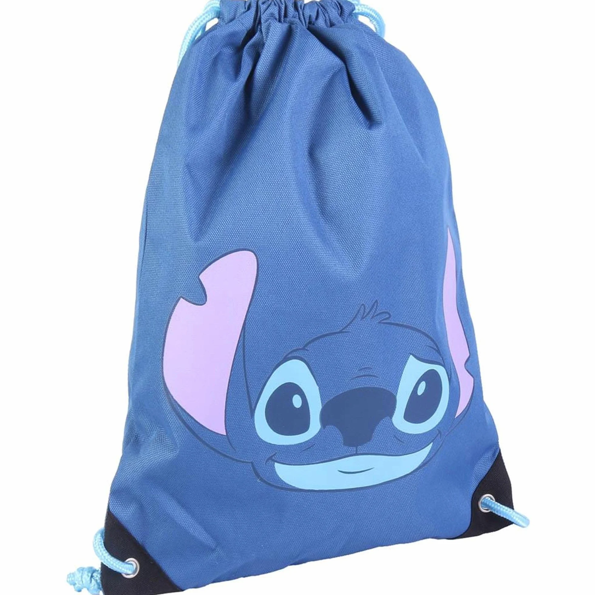 Bolsa Mochila Cuerdas Infantil Stitch Disney Licencia Oficial Unisex niños Azul Pequeño
