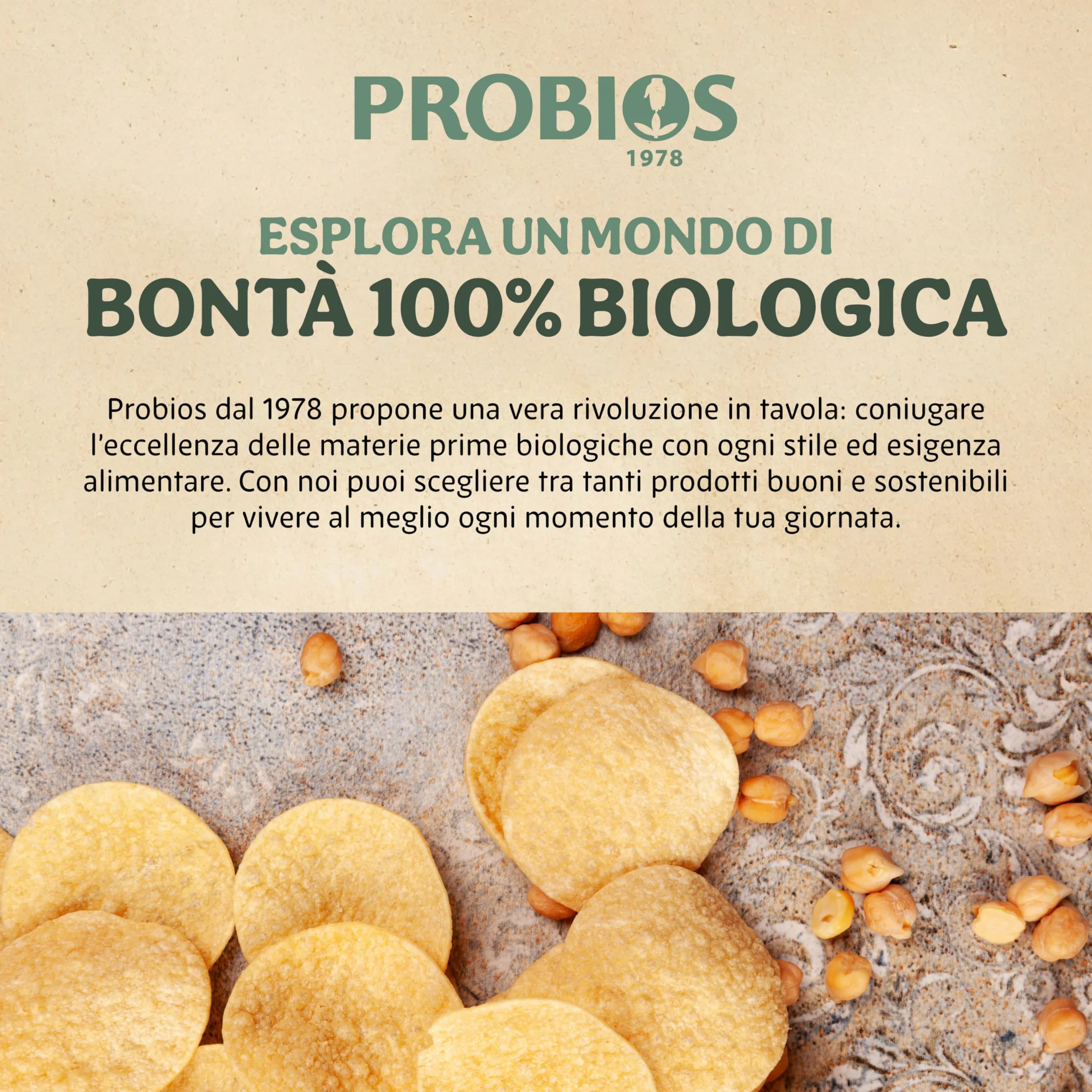Probios Chips con garbanzos bio embalaje 12 x 40g