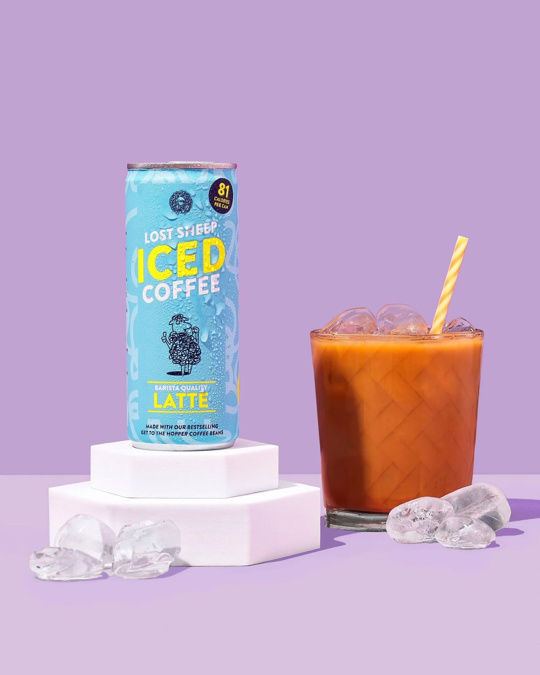 Listo para beber - Lost Sheep Coffee - Latte helado listo para beber - Lost Sheep Coffee - 12 latas de café con leche helado