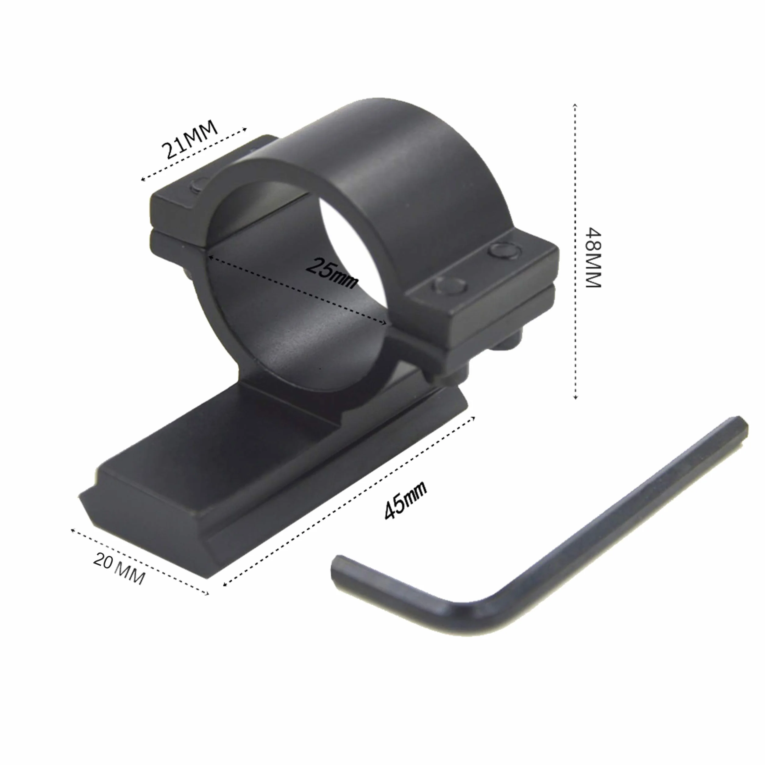 Rail Picatinny Anillo 25mm Airsoft Rifle Riel 20mm Tactico Montaje Tubo Handguard Weaver Riser Keymod Adaptador Soporte Miras Telescopicas