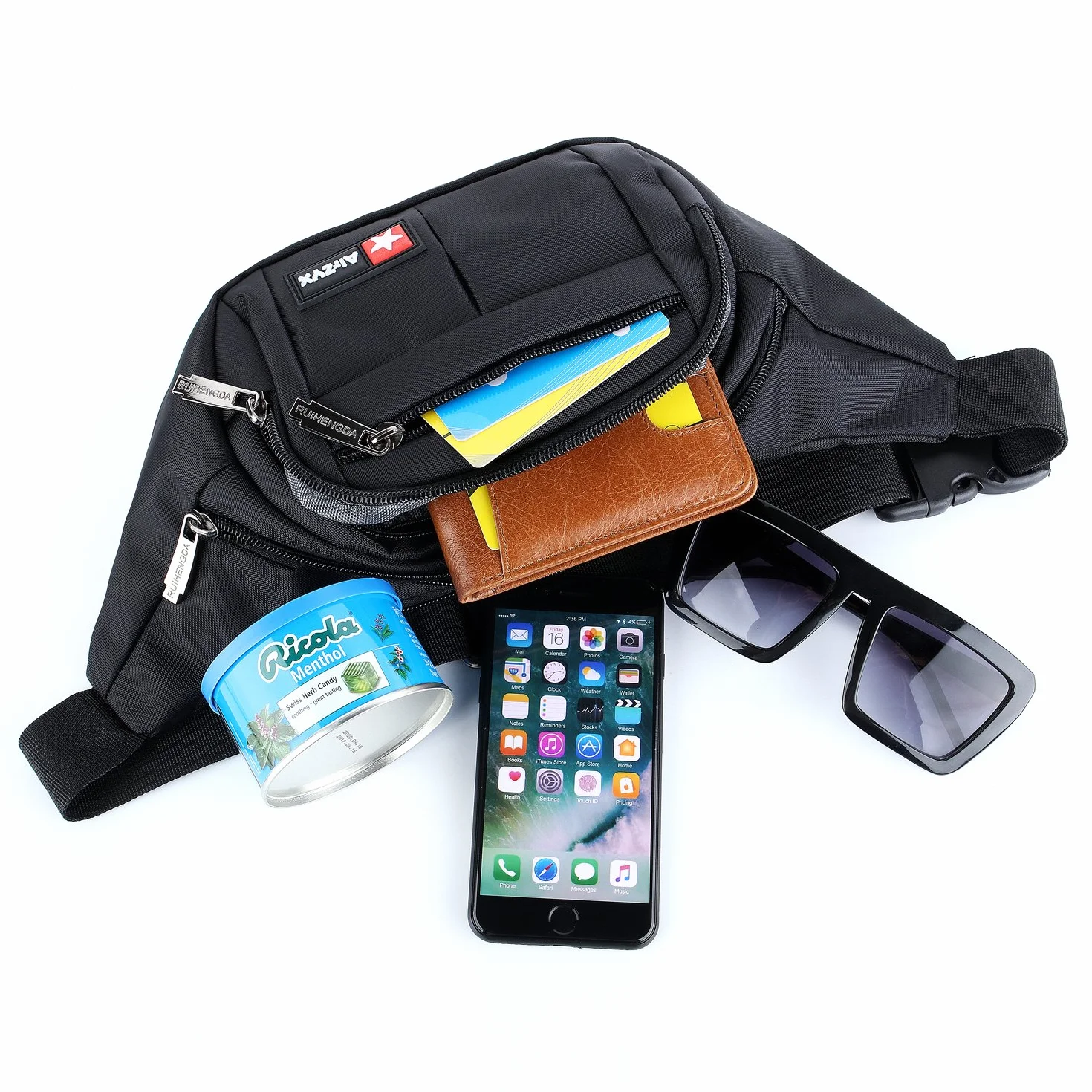 Bolsos Bandolera Riñoneras de Marcha Running Acampada para Hombre Mujer