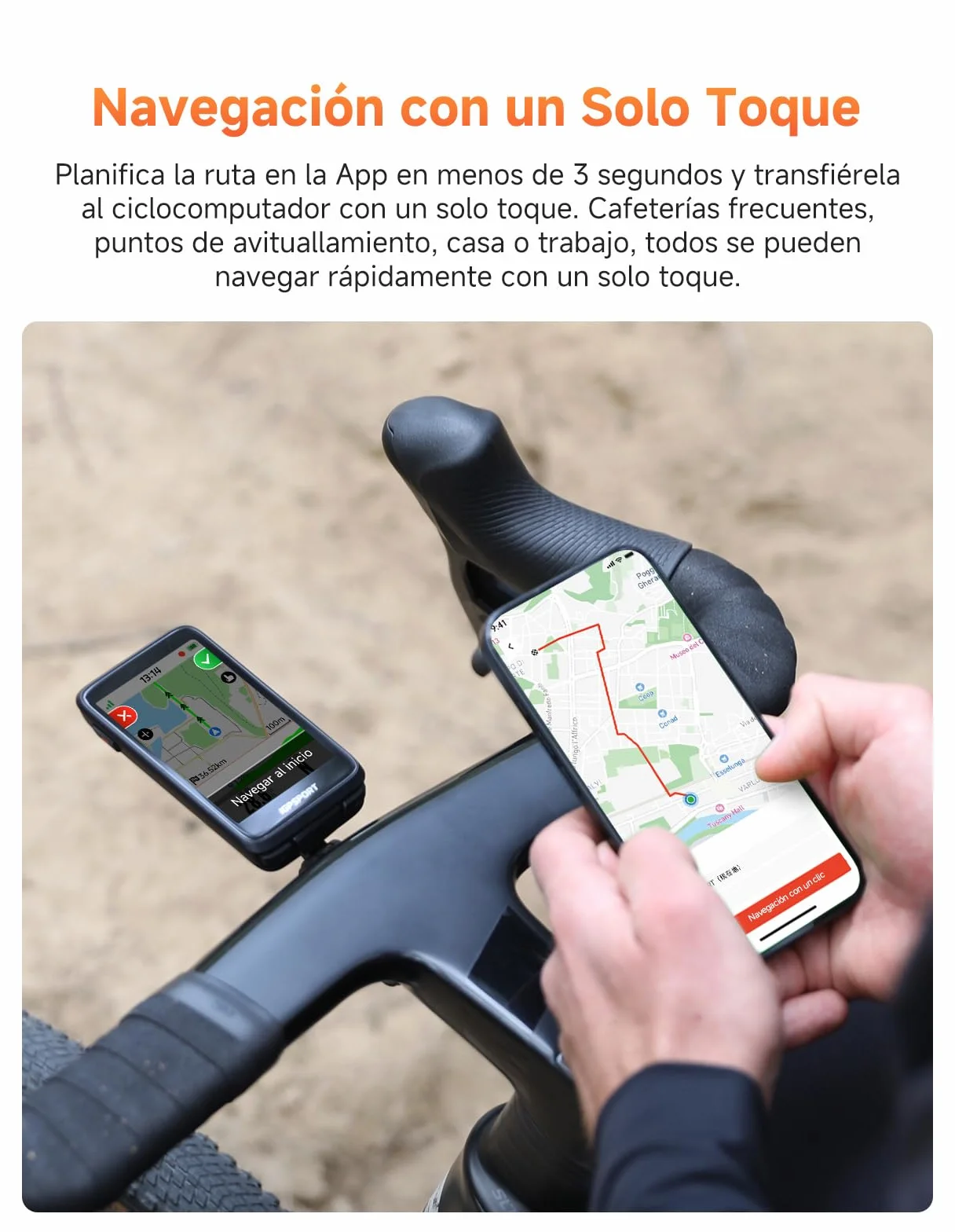iGPSPORT BiNavi GPS Bicicleta 3,5" Pantalla Táctil iClimb Pro 35H Negro