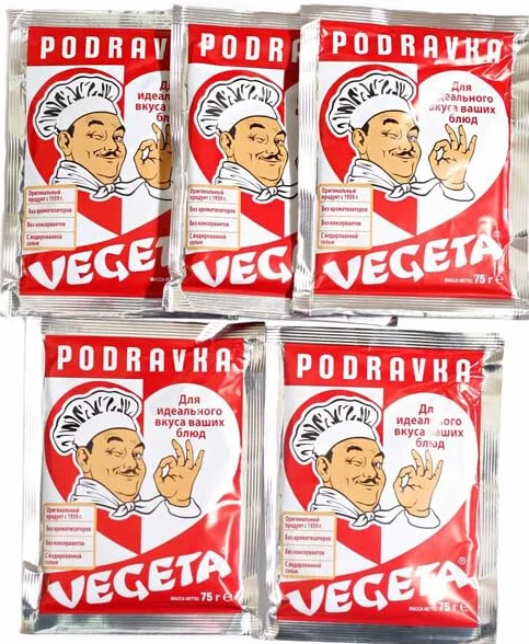 Condimento vegetal Vegeta Podravka, 375 g, Paquete de 5 piezas