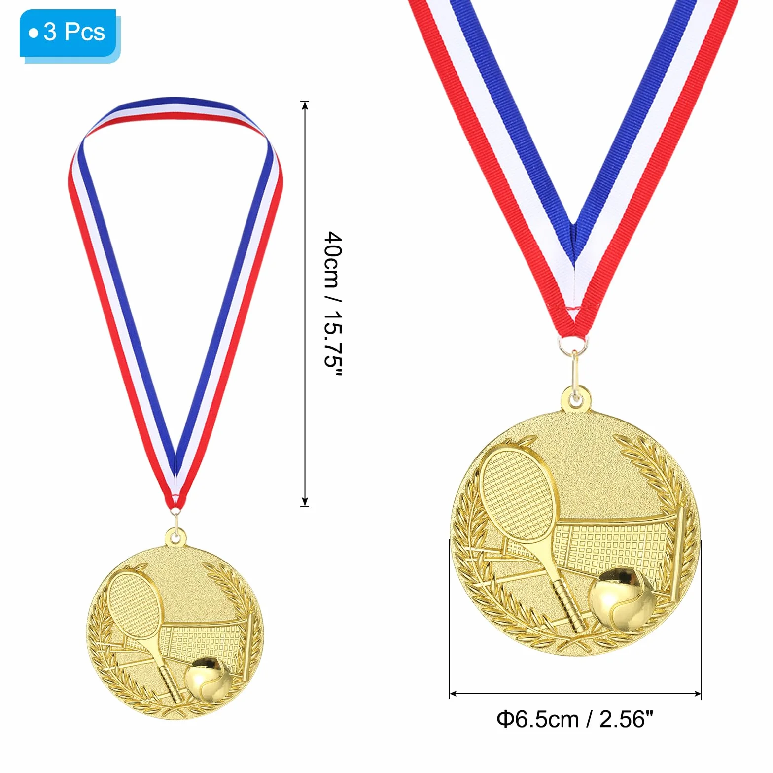 PATIKIL Medalla de Metal con Cinta para Juegos y Competencias Deportivas