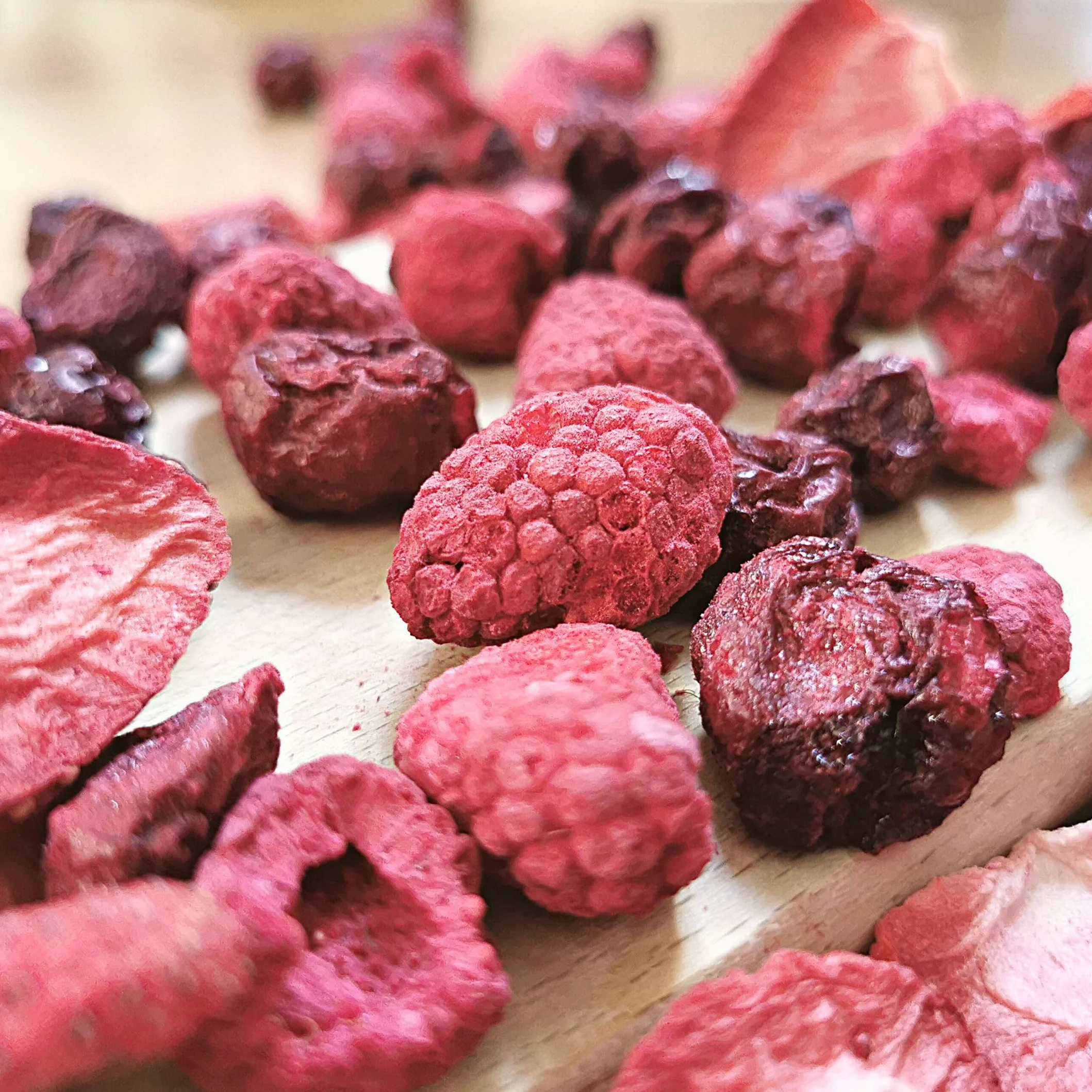 Frutas Liofilizadas | XL 300g Mezcla Fresa Seca, Frambuesa, Cereza Agria | Fruta Seca Pura | Comida Liofilizada | Freeze Dried Fruit Strawberry Raspberry Cherry Mix | Fruta Roja de Verano ZingyZoo