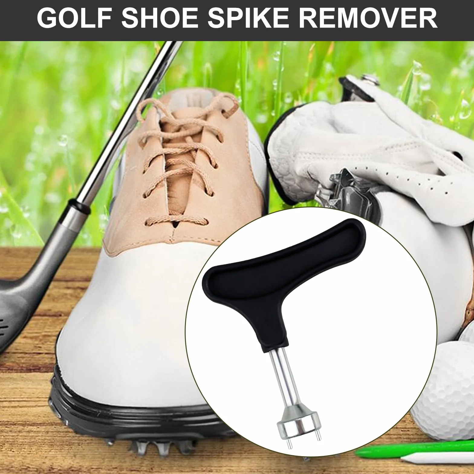 Llave de Tacos de Golf, Herramienta de Extracción, Acero Inoxidable, 2 Piezas