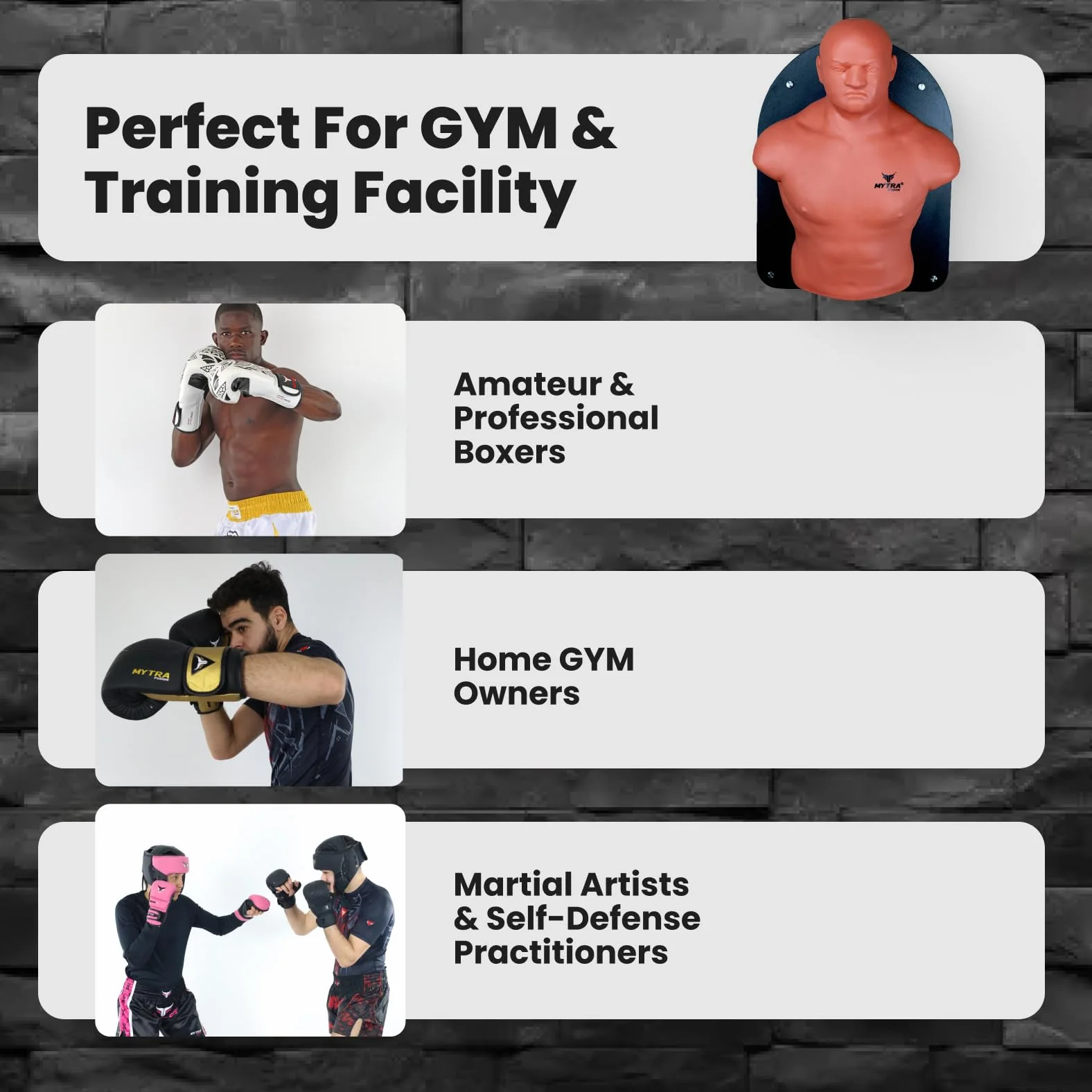 Mytra Fusion Boxing Bob Dummy Wall Fixed