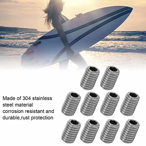 Acero Inoxidable 304 Juego de Tornillos de Aleta de Tabla de Surf M5 10 Piezas