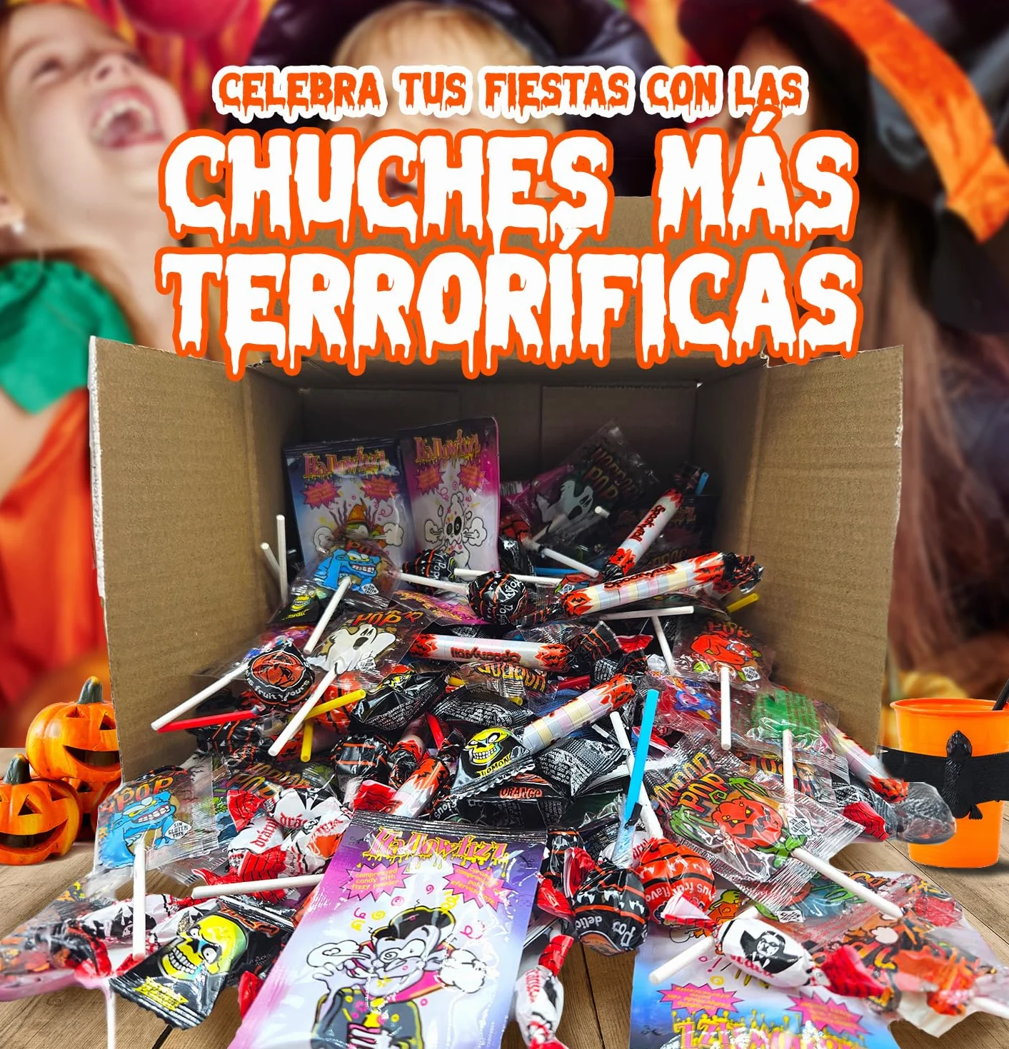 Caja Regalo Original Chuches y Caramelos Surtidos 1,2kg - Pack Golosinas Variadas con Frunitas, Kojak, Piruletas, Peta Zeta, Chicles y Más - Regalo Dulces
