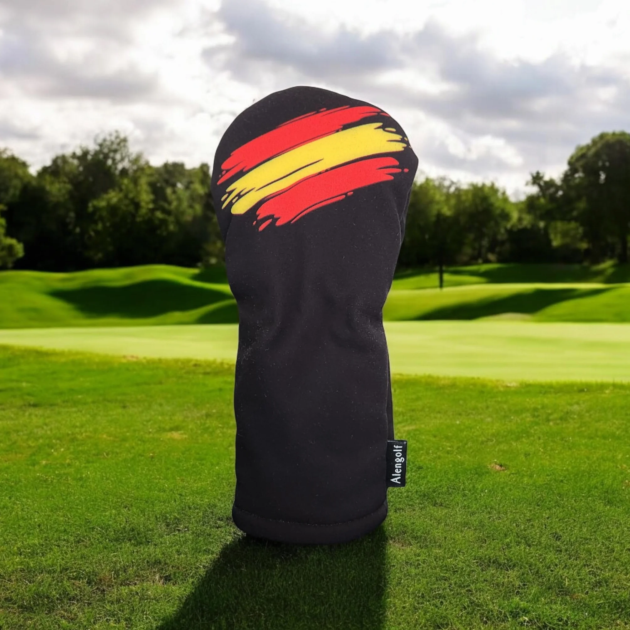 Funda Golf Impermeable para Madera Estilo Bandera España Negro