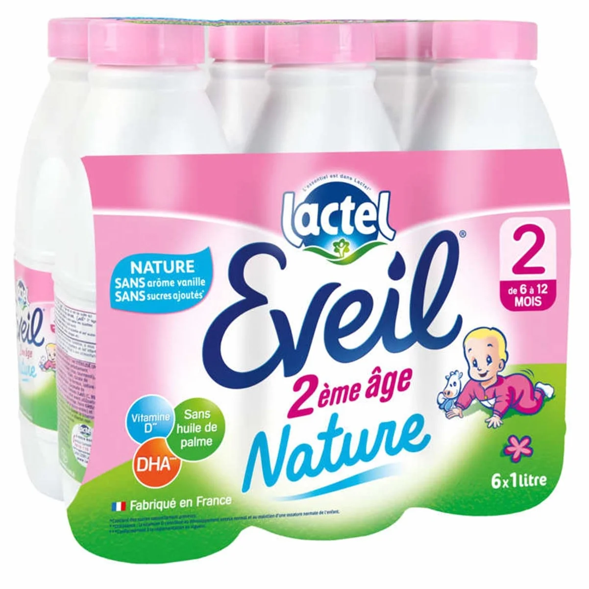 Lactel Eveil Natural 6 x 1 L