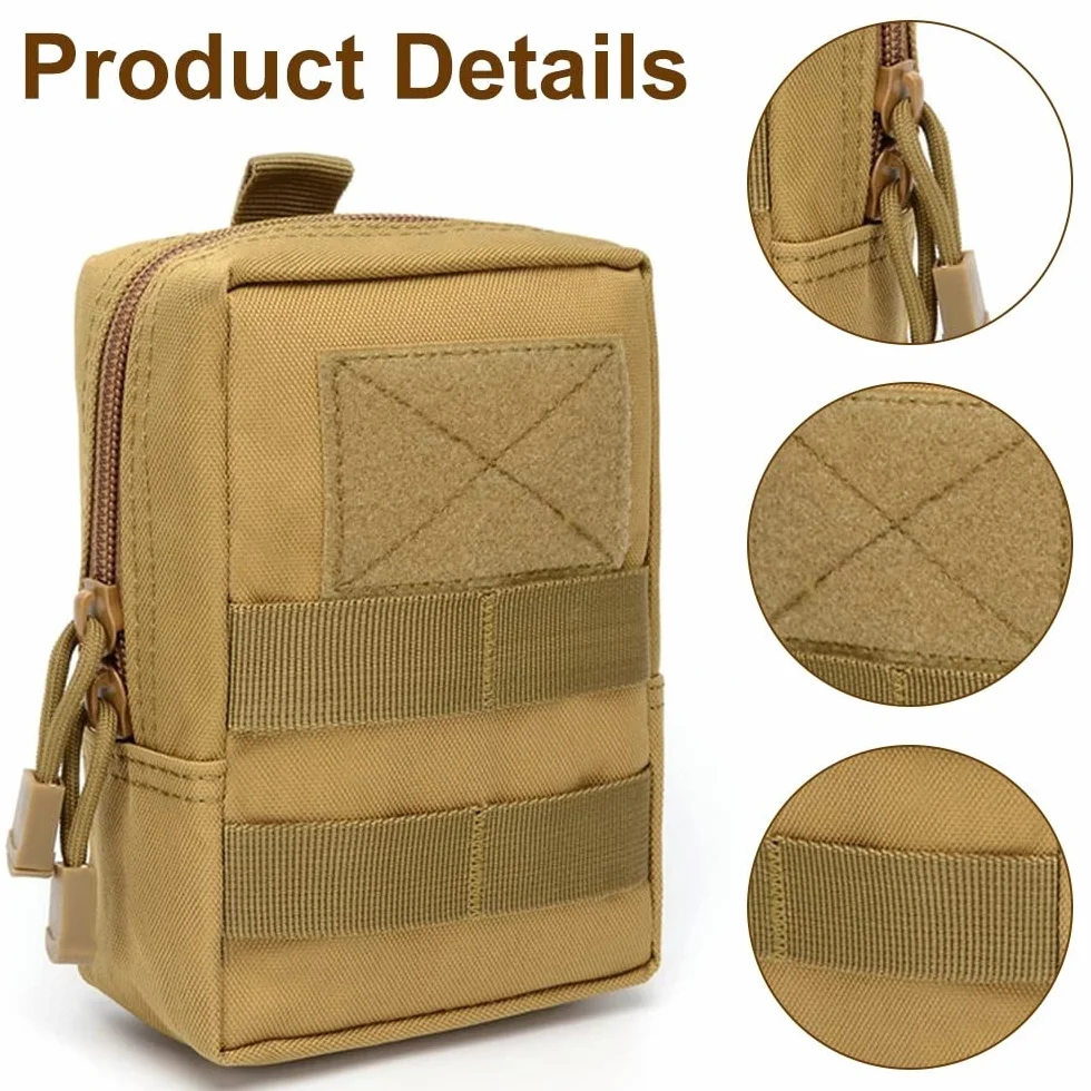 Bolsa táctica lateral para perro, nailon 1000D Molle, arnés táctico