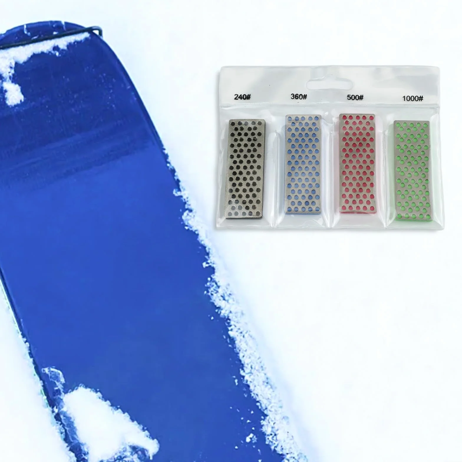 Diamond Hand Polishing Pads 4-Pack Snowboard Edge Tuner Ski Edge Sharpener