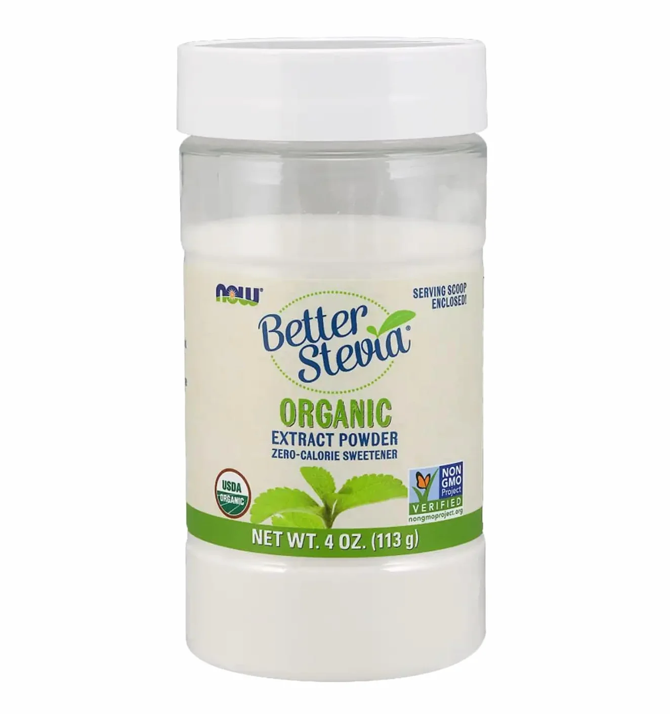 NOW Foods Better Stevia Extract Powder, Organic - 113g
