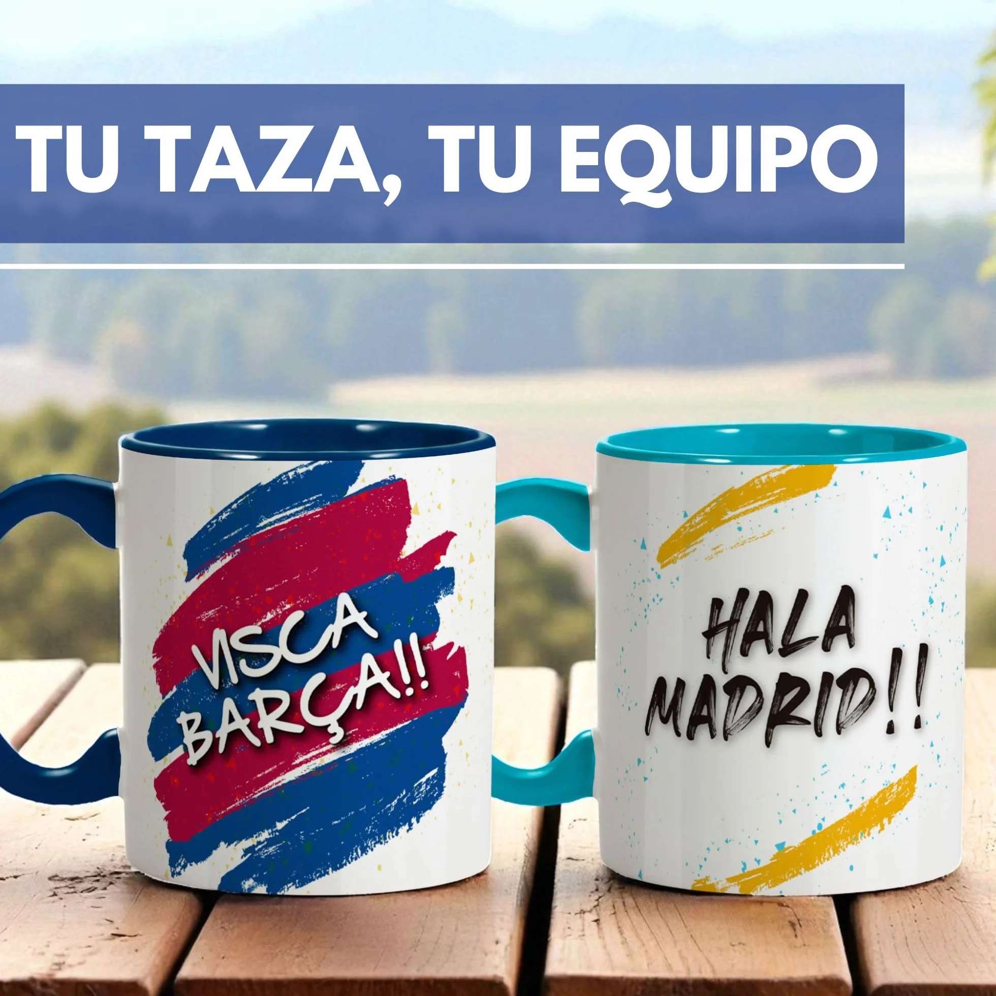 Taza Zaragoza Personalizada Cerámica 330ml Fútbol LolaPix