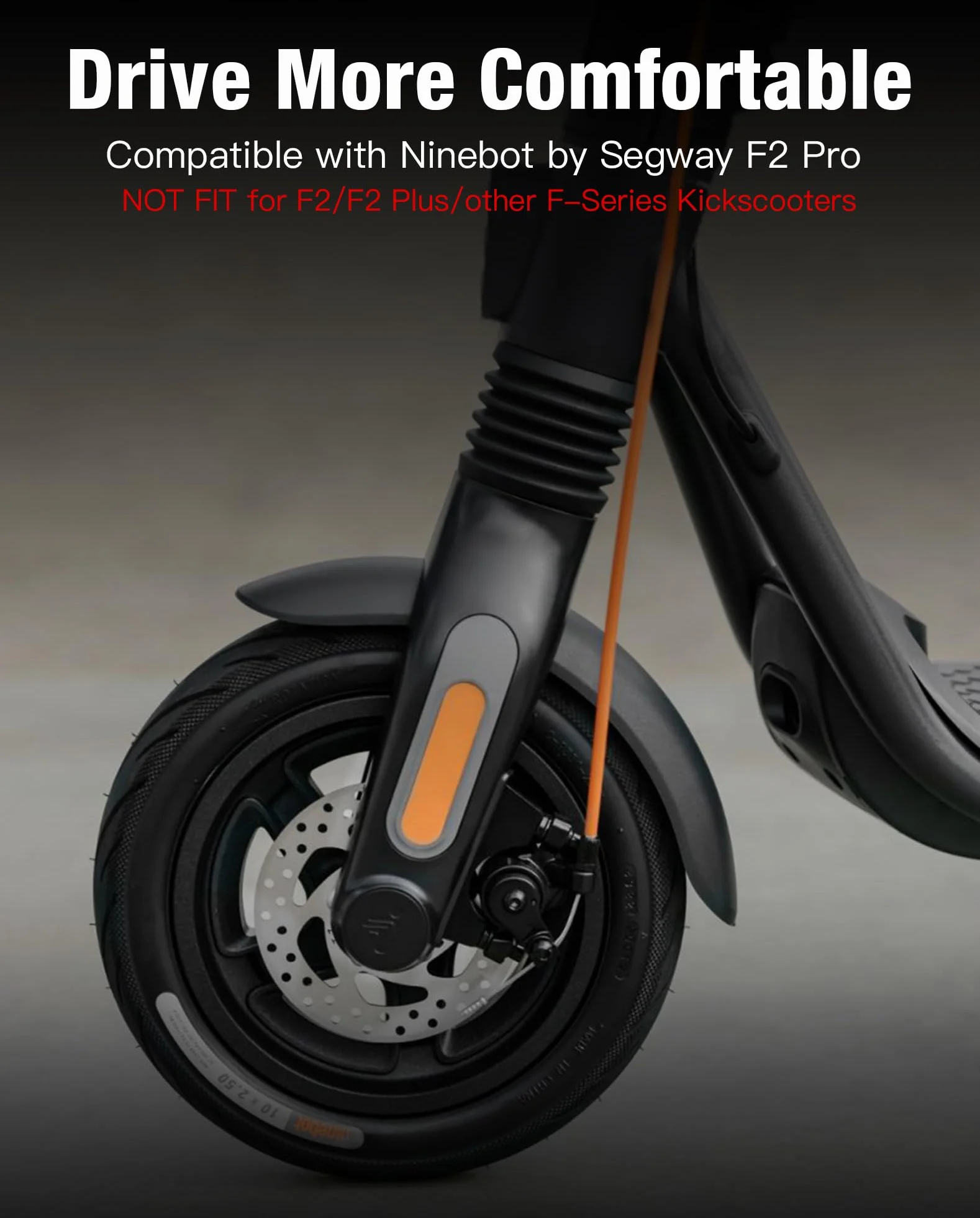 Conjunto de amortiguador delantero compatible con Segway Ninebot F2 Pro KickScooter, soporte de horquilla con suspensión de muelle de aleación de aluminio