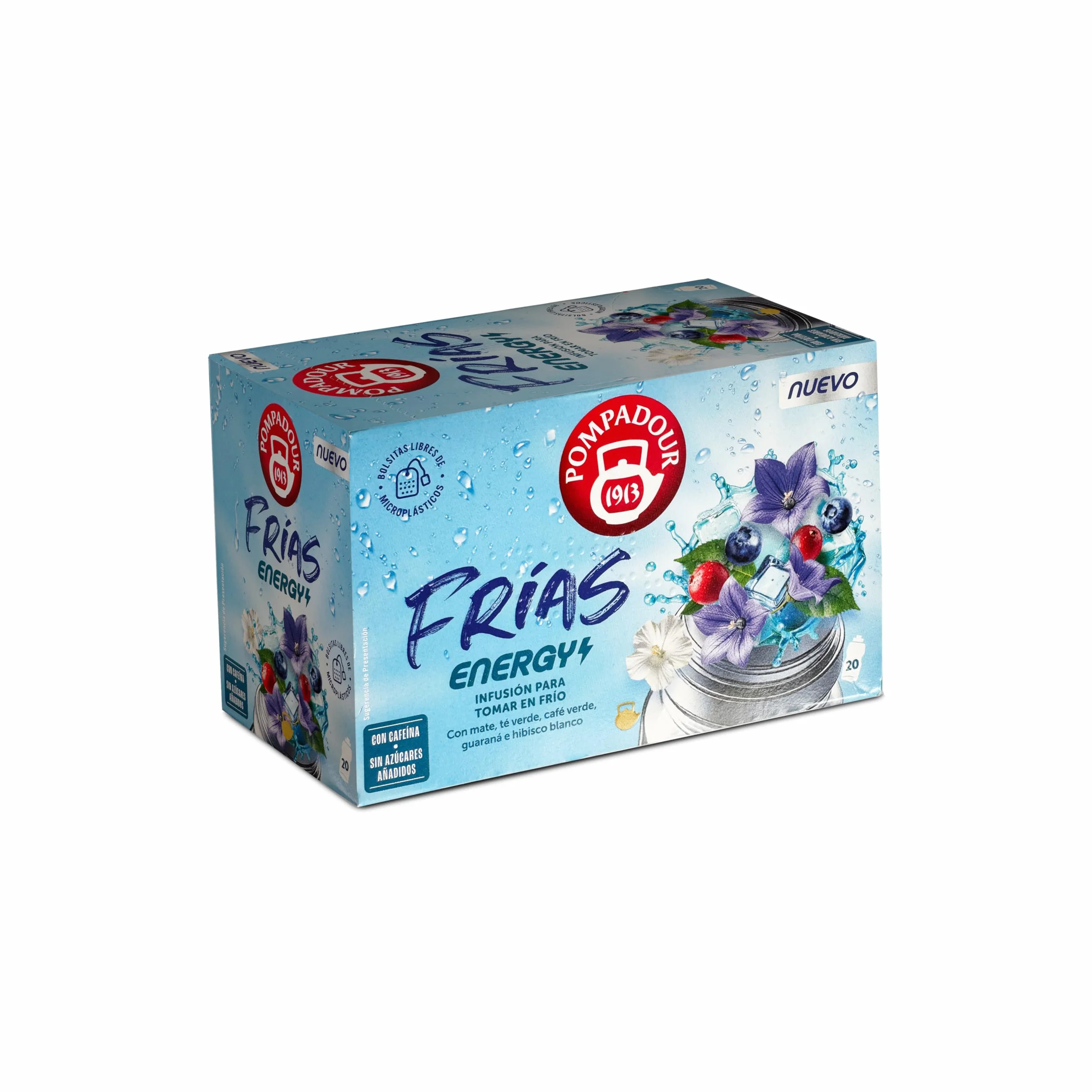 Pompadour - Té Frío - Frías Energy - Complemento Alimenticio - 20 Bolsitas
