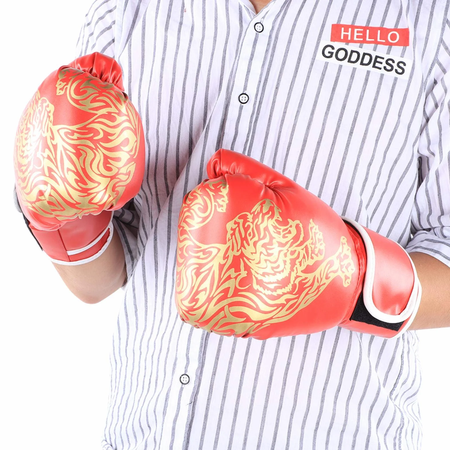 Guantes de Taekwondo Sanda Rojos para Entrenamiento Adultos Niños
