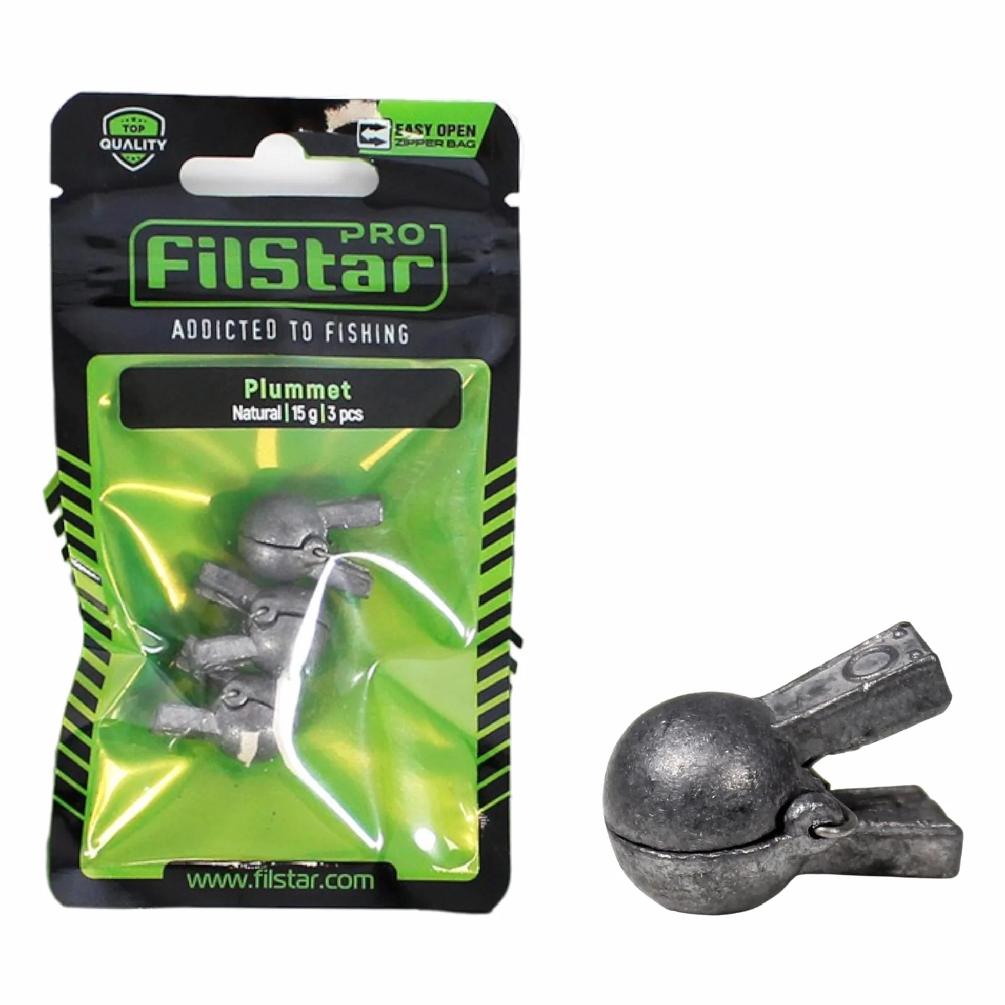 Juego de 3 buscadores plegables de 15 g - Pesos de plomo - Accesorios de pesca