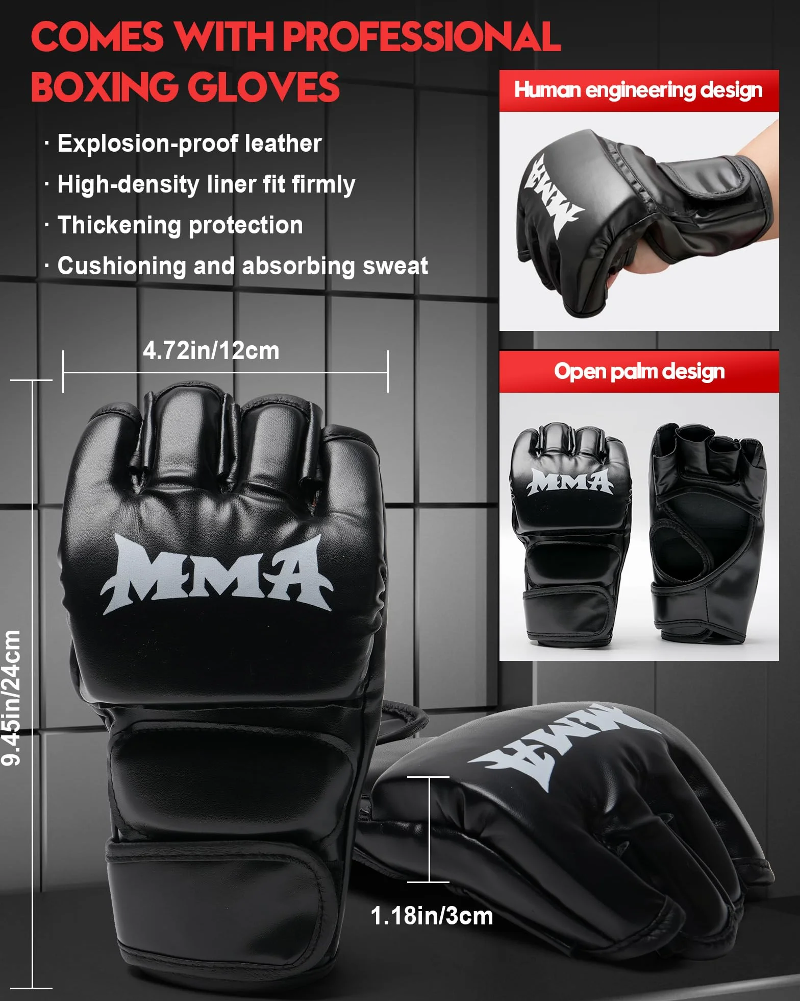 Máquina de Boxeo con Música LED y Guantes - 9 Velocidades Ajustables Bluetooth para Niños