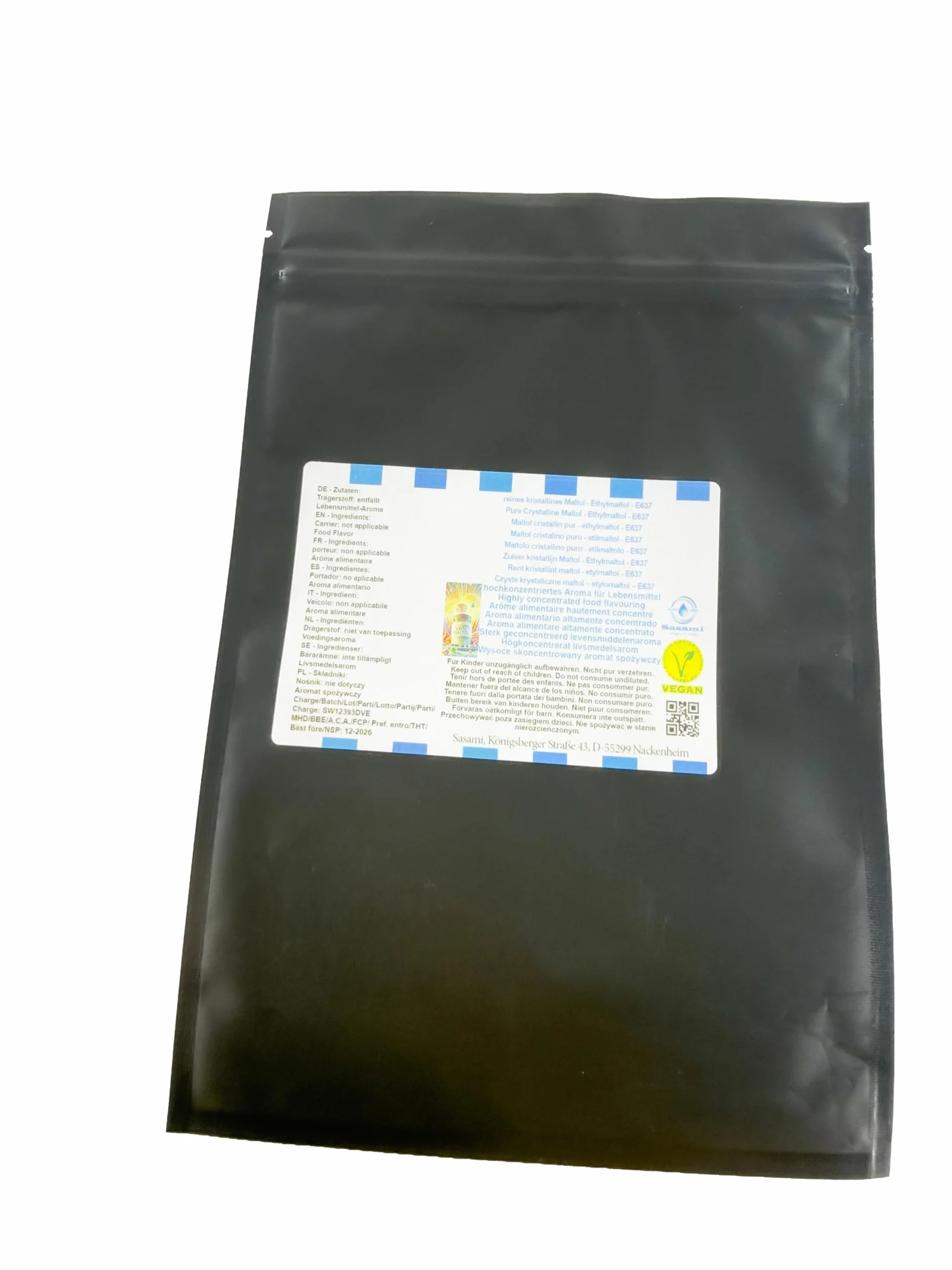 Maltol cristalino puro - etilmaltol - E637 - aroma concentrado - Vegano - Sasami - 10g