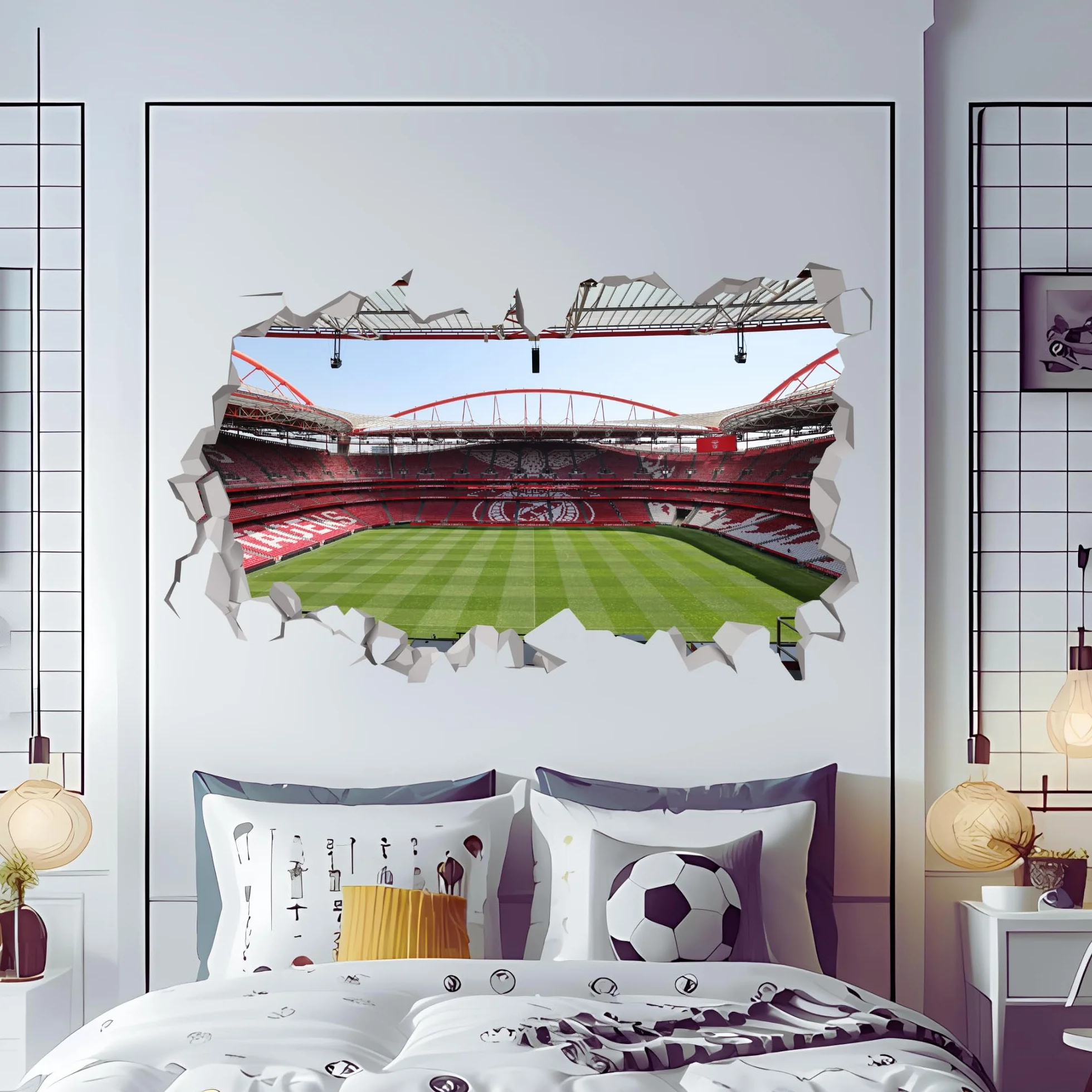 Benfica Vinilo Adhesivo Pared Decoracion Habitacion, Vinilos Decorativos Infantiles Estadio da Luz