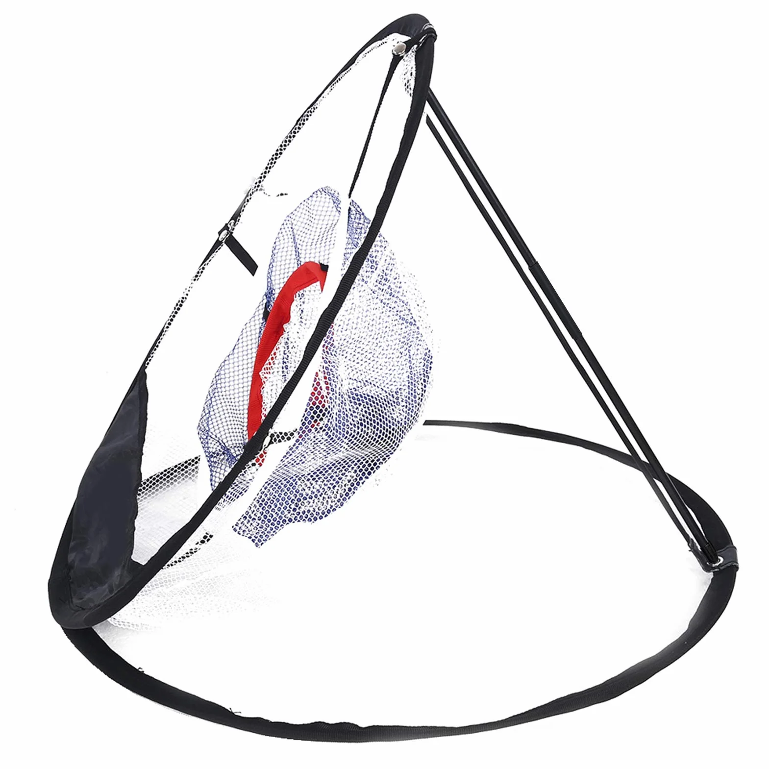 RiToEasysports Malla de Nailon Negro Plegable Golf Chipping Net con Balls Collector