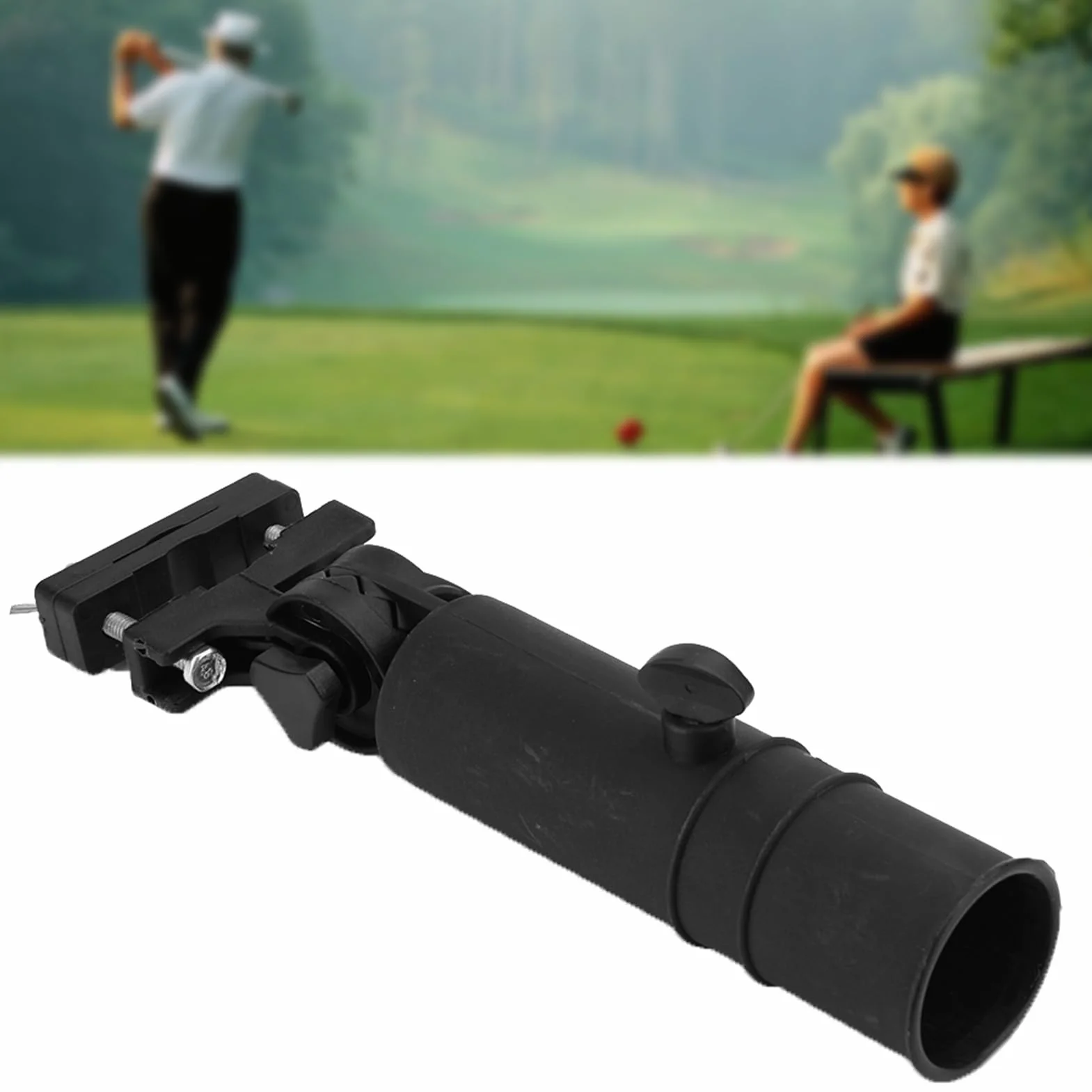 Soporte para Paraguas de Golf Ajustable Negro Resistente Portátil Carrito
