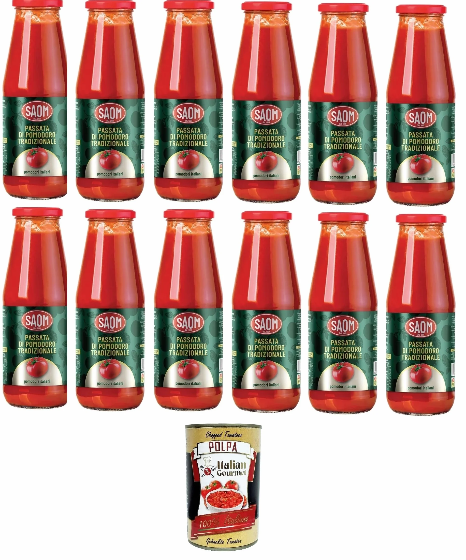 Saom Passata di Pomodoro Tradizionale Classica - Puré de tomate 680 g