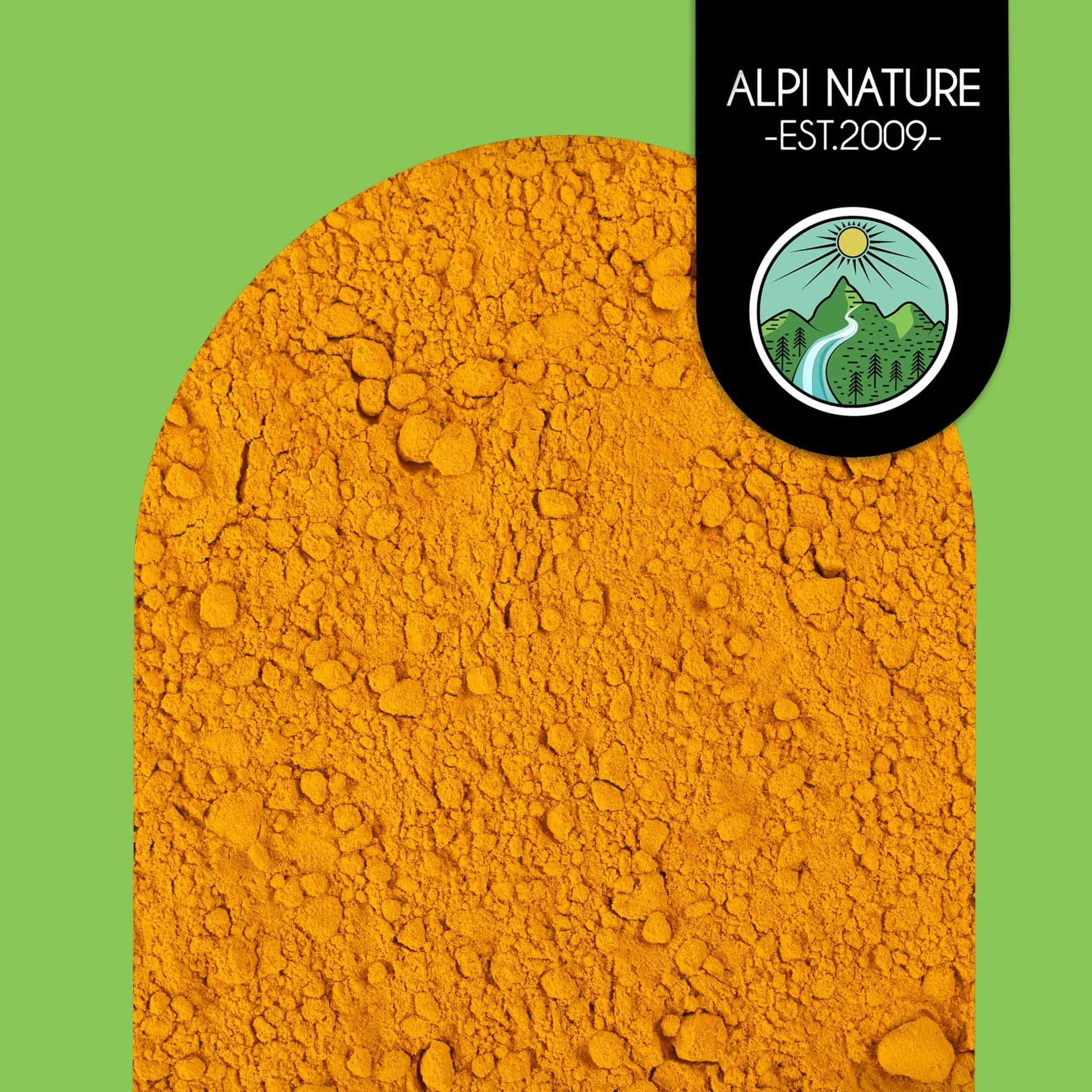 Alpi Nature Cúrcuma en Polvo 500g, Raíz de Cúrcuma Molida para Cocinar y Preparar Leche Dorada