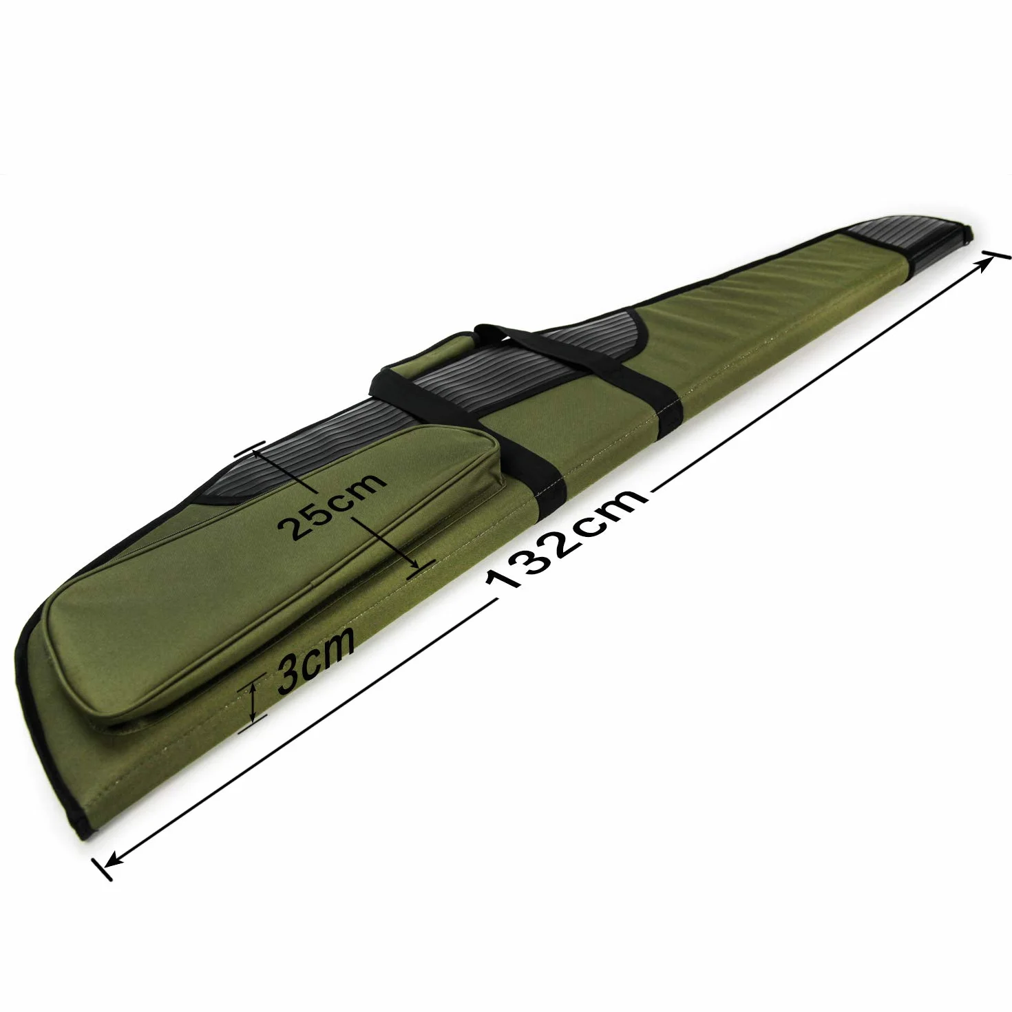 Funda para Carabina Acolchada Bolsa de Transporte con Correa de Hombro Ajustable para Rifle Armas Verde 130cm