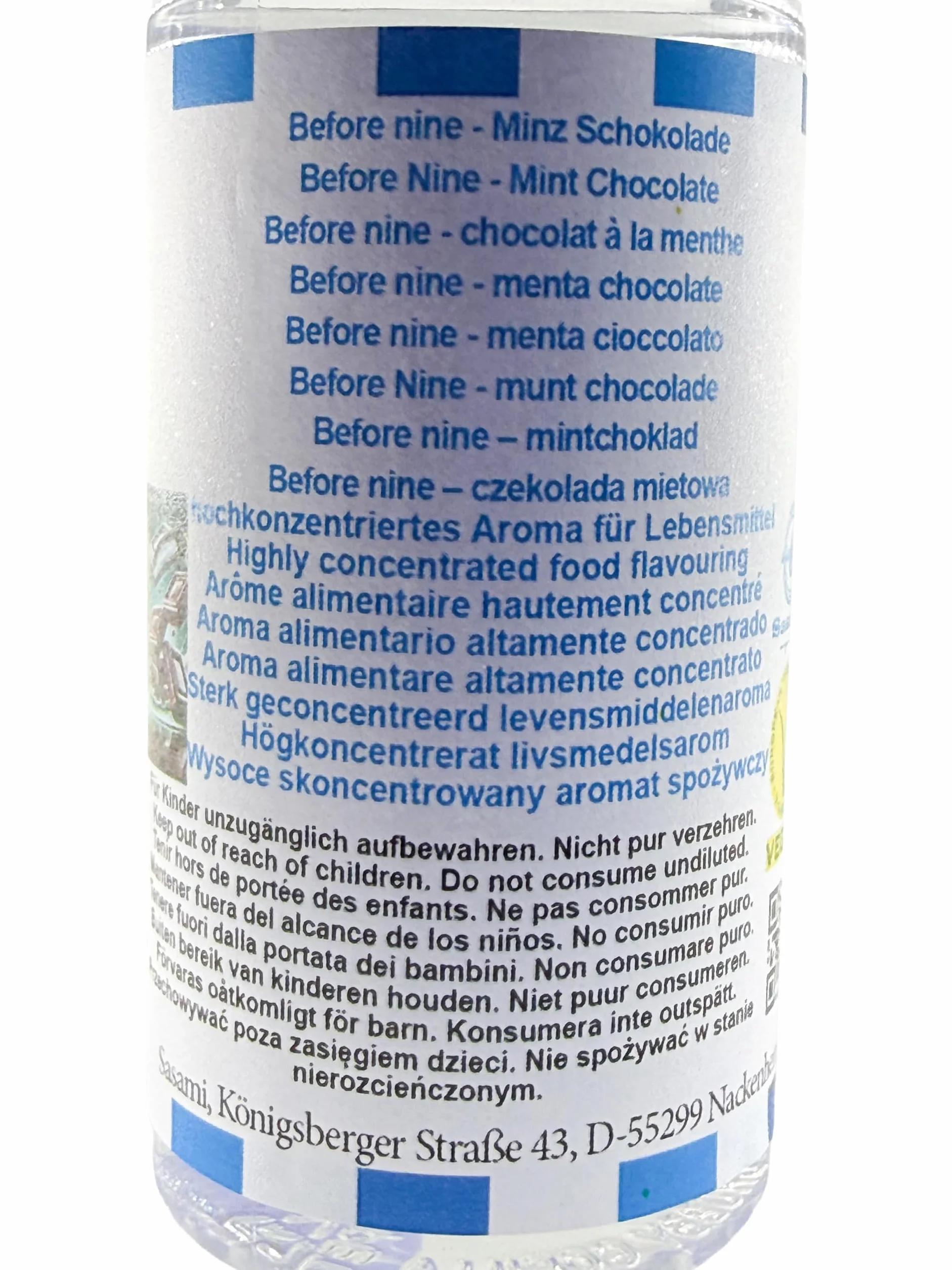 Before nine - menta chocolate aroma concentrado - Vegano - Sasami - 10ml