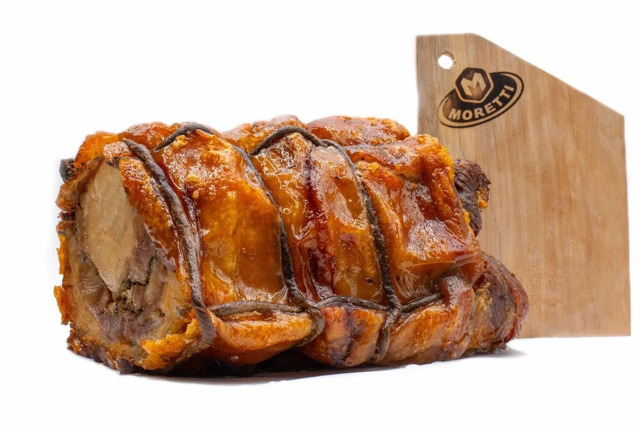 Moretti Porchetta di Ariccia IGP al vacío 1 kg - Carne de cerdo italiana crujiente sin gluten