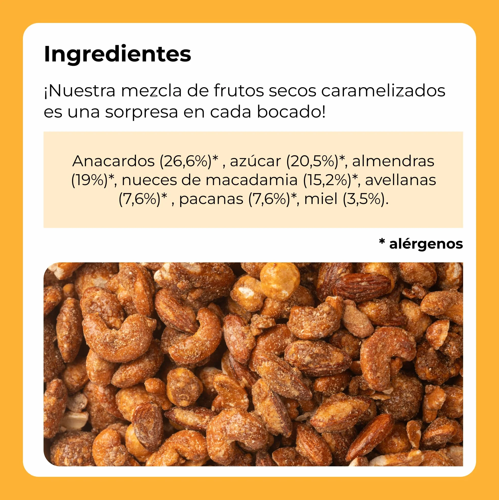Mezcla de Frutos Secos 1Kg Caramelizadas con Miel Macadamia Pacanas Anacardos Avellanas Almendras Snack Dulce Sin OGM Sin Gluten Vegano