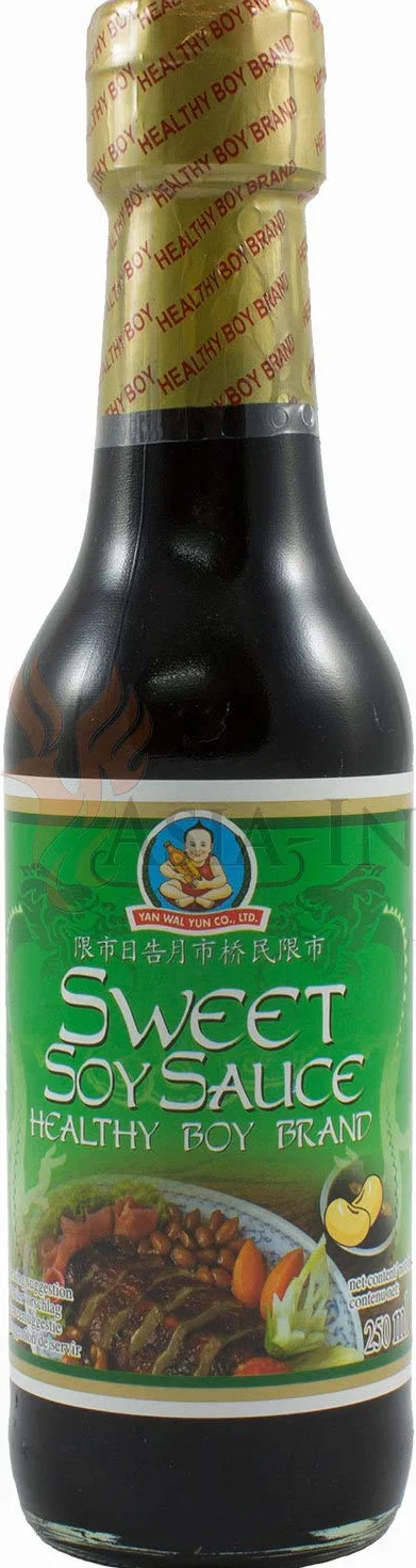 Salsa de soja dulce tailandesa 250 ml para wok, marinados y dips, sabor umami con toque caramelizado