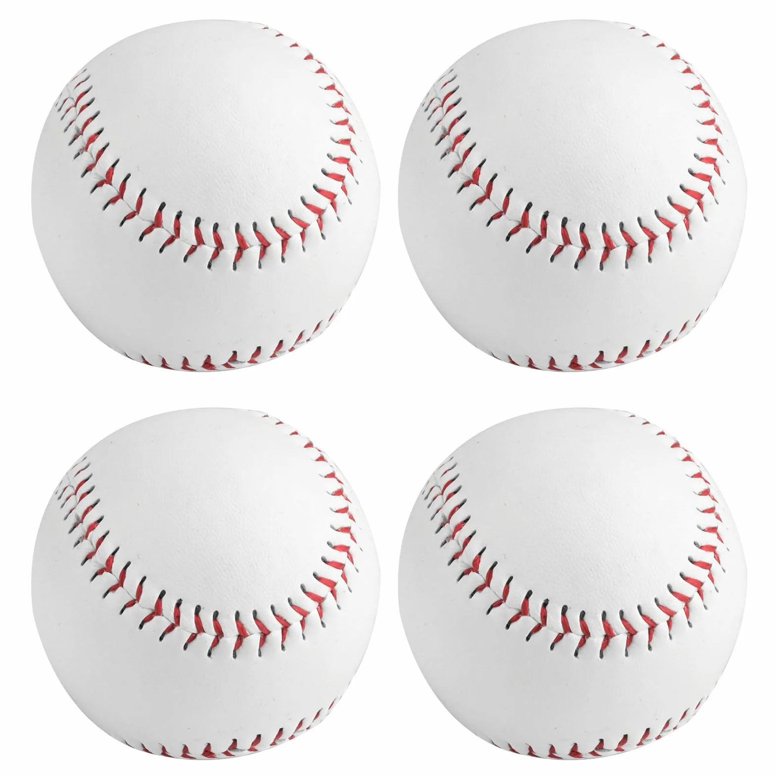 Pelotas de béisbol de 9 pulgadas cosidas a mano, PU, núcleo de goma dura y suave para adultos, entrenamiento