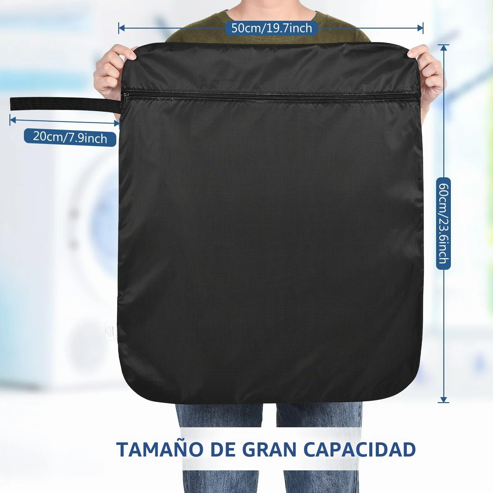 Bolsa Ropa Mojada 50x60CM Reutilizable con Cremallera Impermeable Wet Bag para Viaje Piscina Gimnasio
