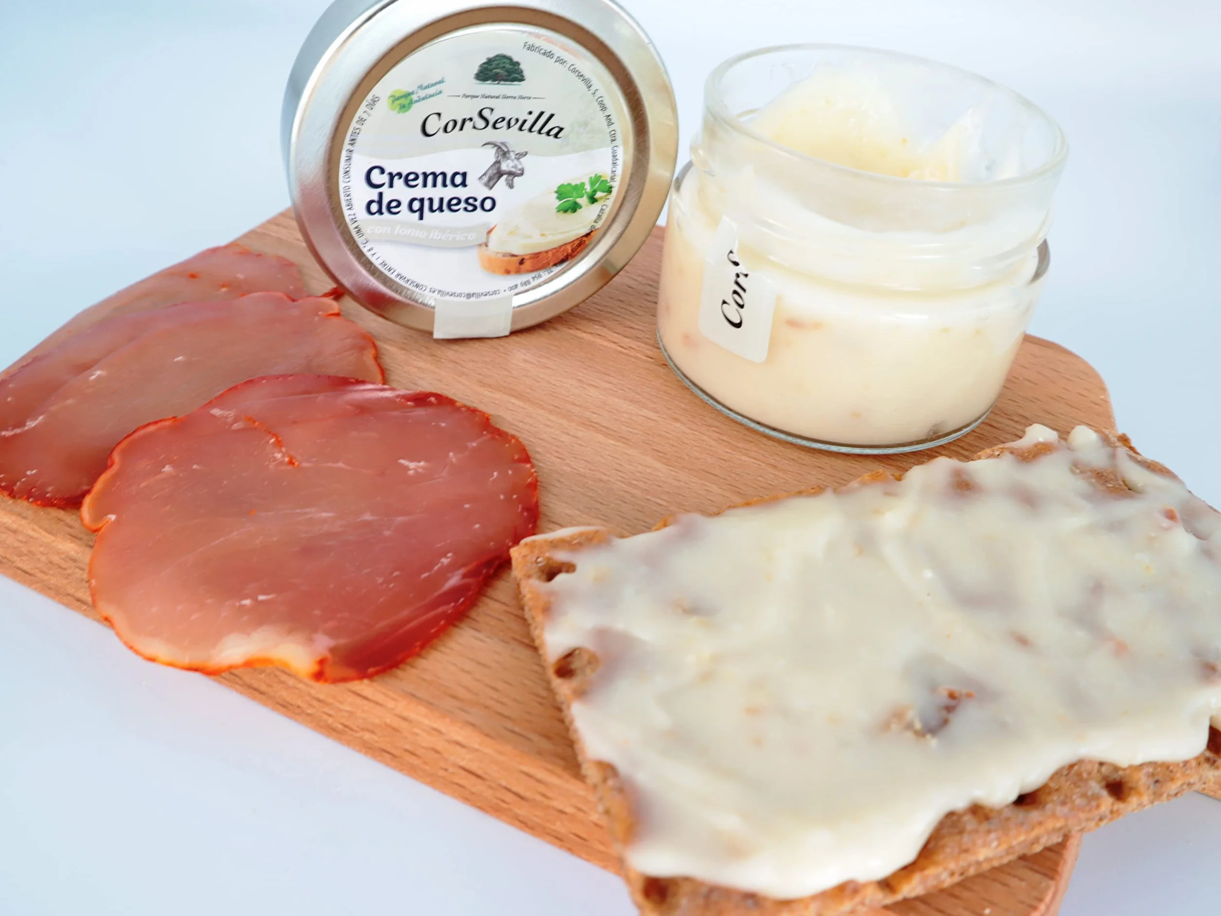 Corsevilla - Crema Queso Cabra Curado - Queso Untar - Lote Gourmet - Tradicional - Pasas - Lomo Iberico - Pack 3 unidades - 100 g unidad aprox - 300 g Pack aprox.