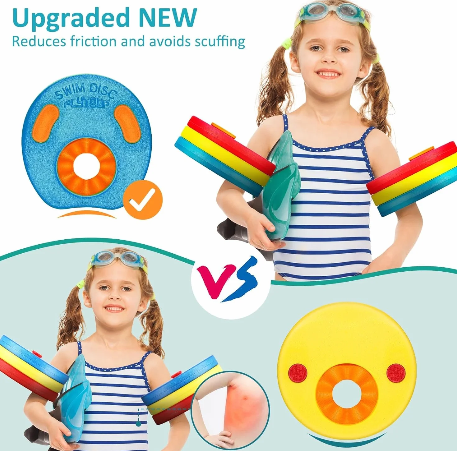 Manguitos Evolutivos Discos para Bebés y Niños - Manguitos de Natación Ajustables de Goma Eva