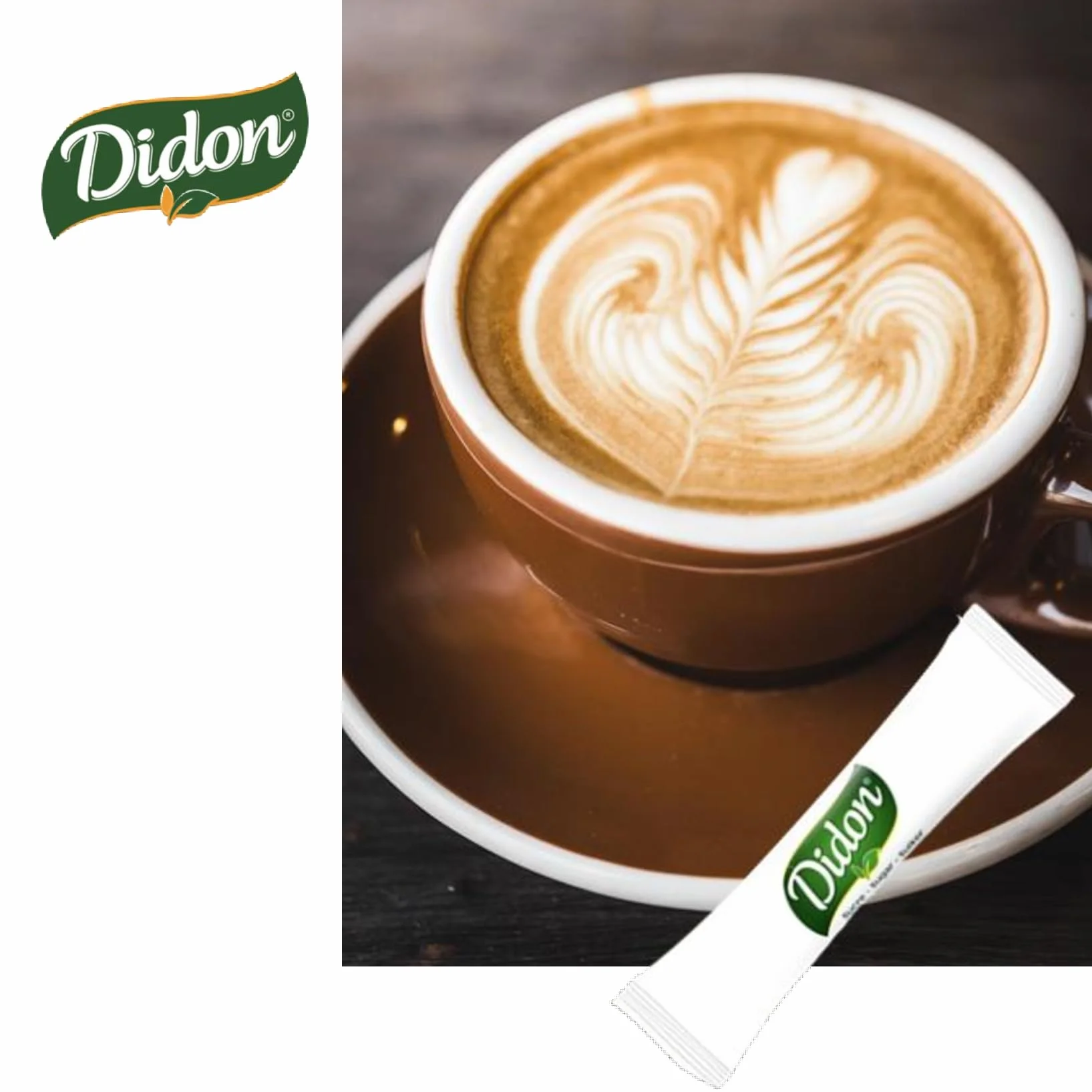 DIDON Lote de 1500 Sobres (750 x 2) - Bûchettes de Azúcar Individuales de 4g (TOTAL 6 kg) con un lote de agitadores de madera – Ideal para Bebidas Calientes, Cafés y Tés