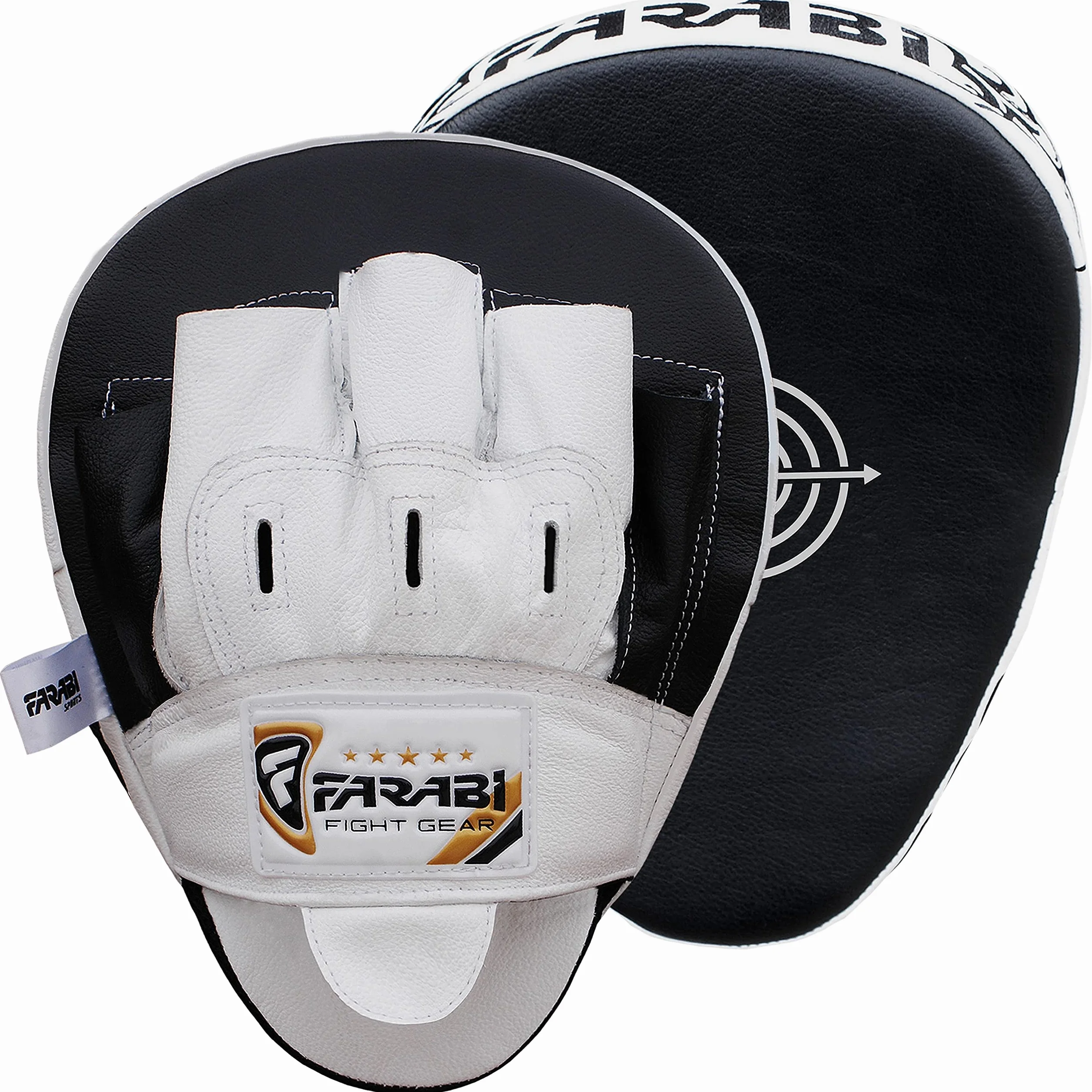 Farabi Sports Manoplas Boxeo Cuero Curvo Entrenamiento Kickboxing MMA Muay Thai