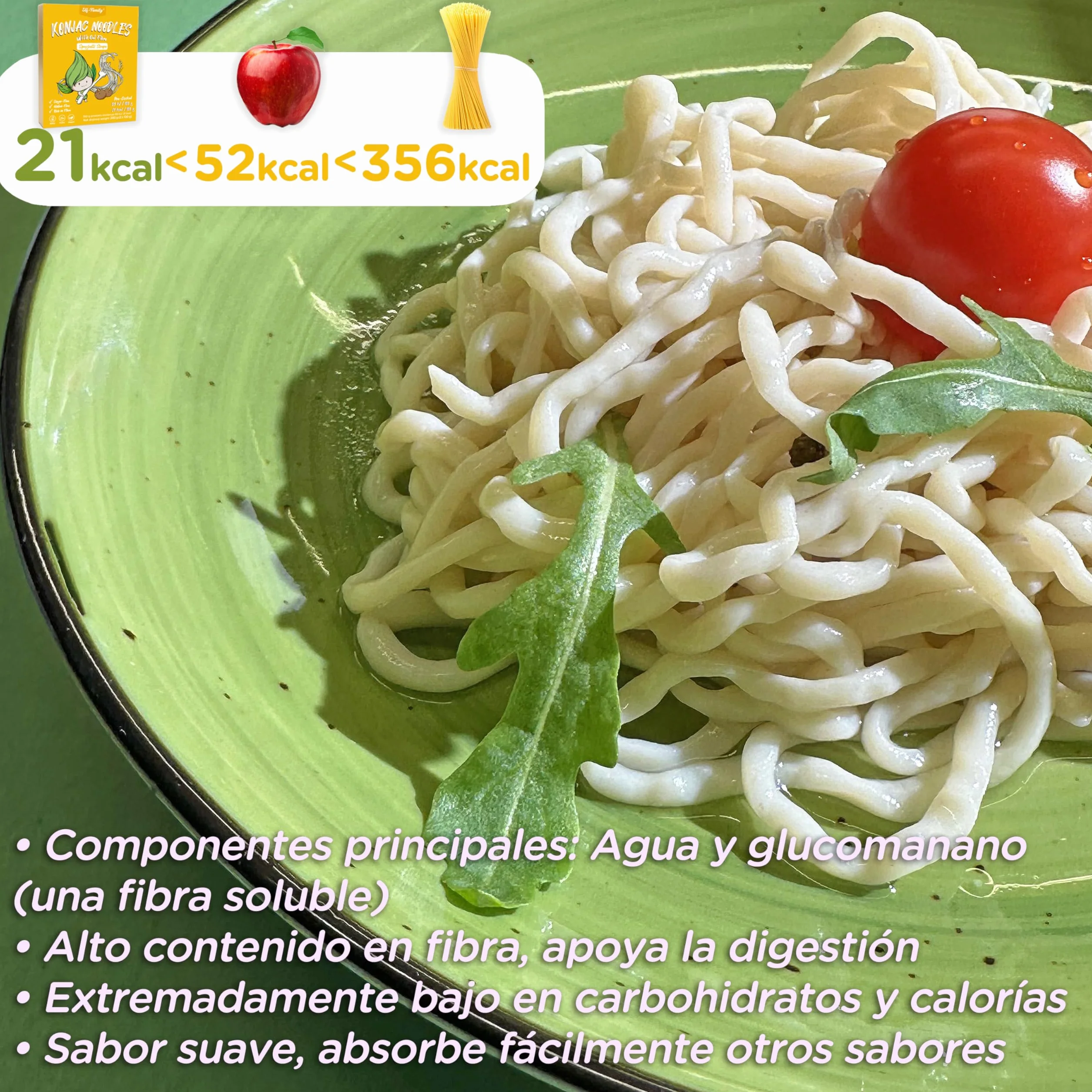 Elf-family Premium Pasta Konjac Keto de Tailandia Bajo en calorías Bajo en carbohidratos Vegano Sin gluten Fideos Konjac Noodles Shirataki Sin azúcar Mixto 240 g x6 cajas