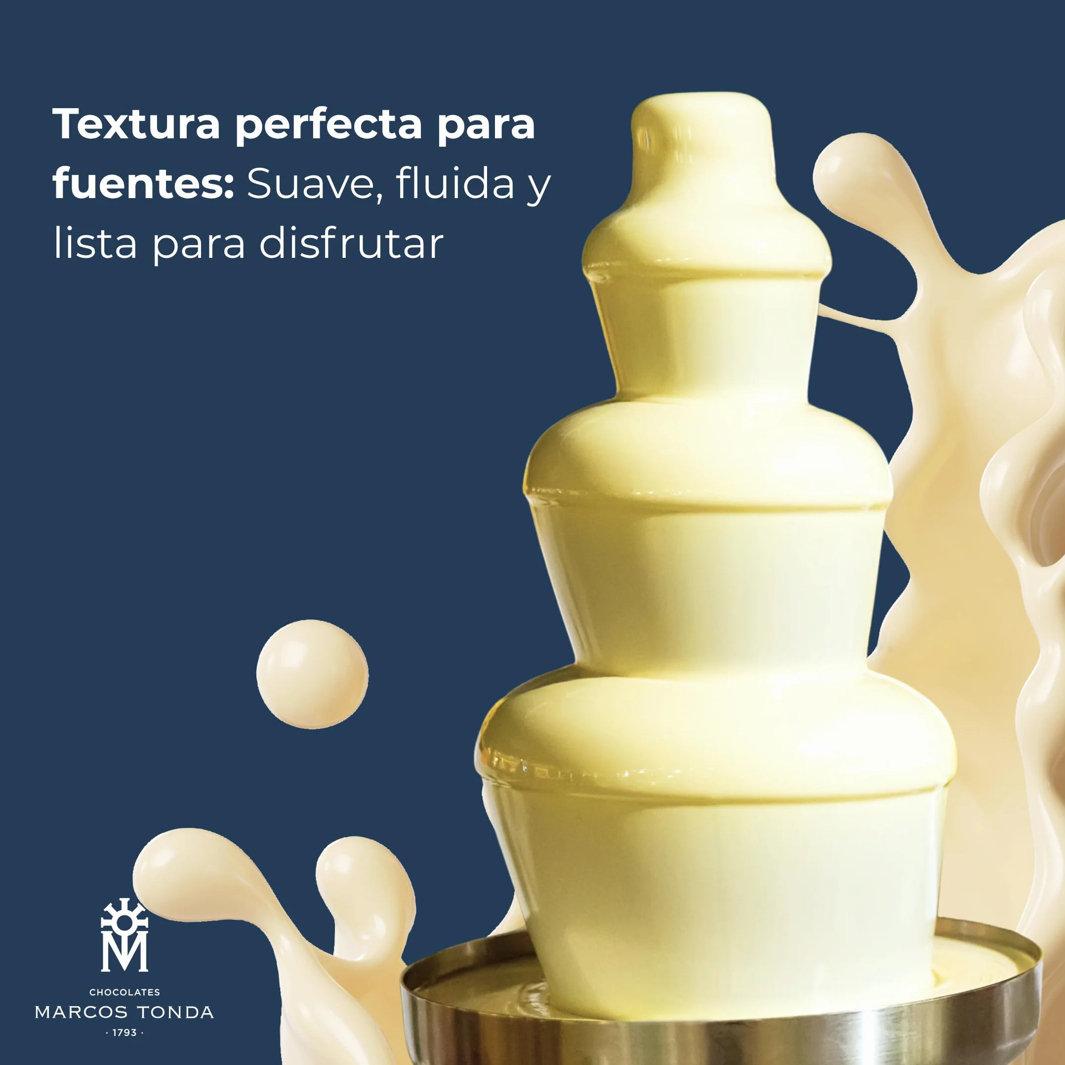 Chocolates Marcos Tonda - Chocolate para Fuentes de Chocolate Blanco 6kg | Chocolates para Fuentes de Chocolate