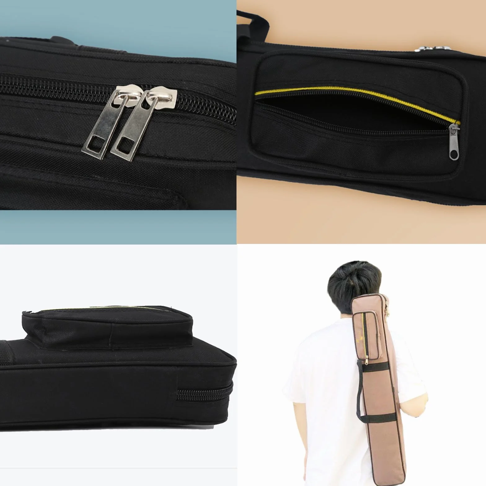 Funda para palos de billar, bolsa portátil de tela Oxford resistente para 3 barajas y 4 barras