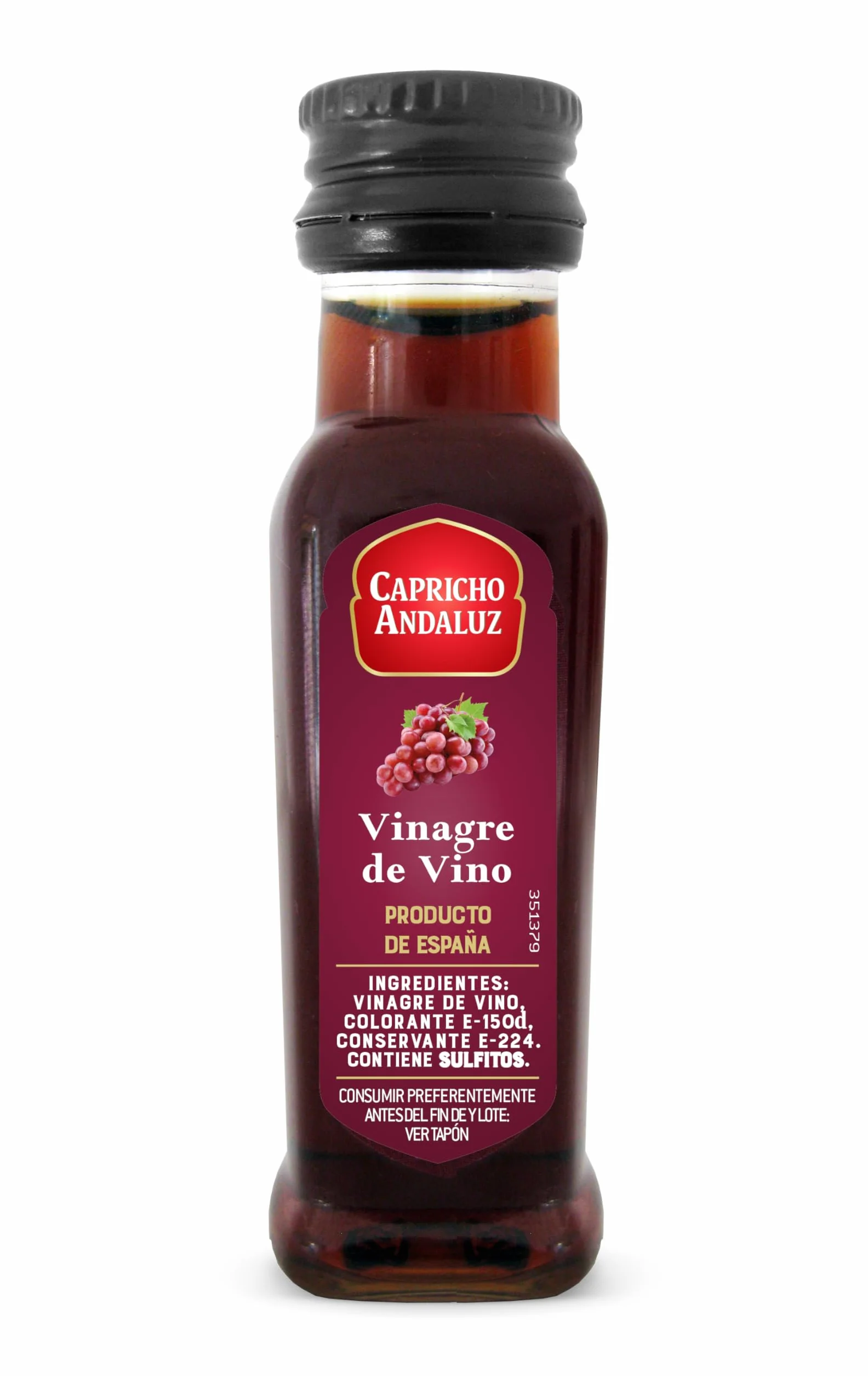 Capricho Andaluz - Vinagre de Vino 8º Pack de 55 unidades Miniatura PET de 15 ml, Sabor Auténtico con un Formato Práctico para Porciones Individuales y Uso en Restauración
